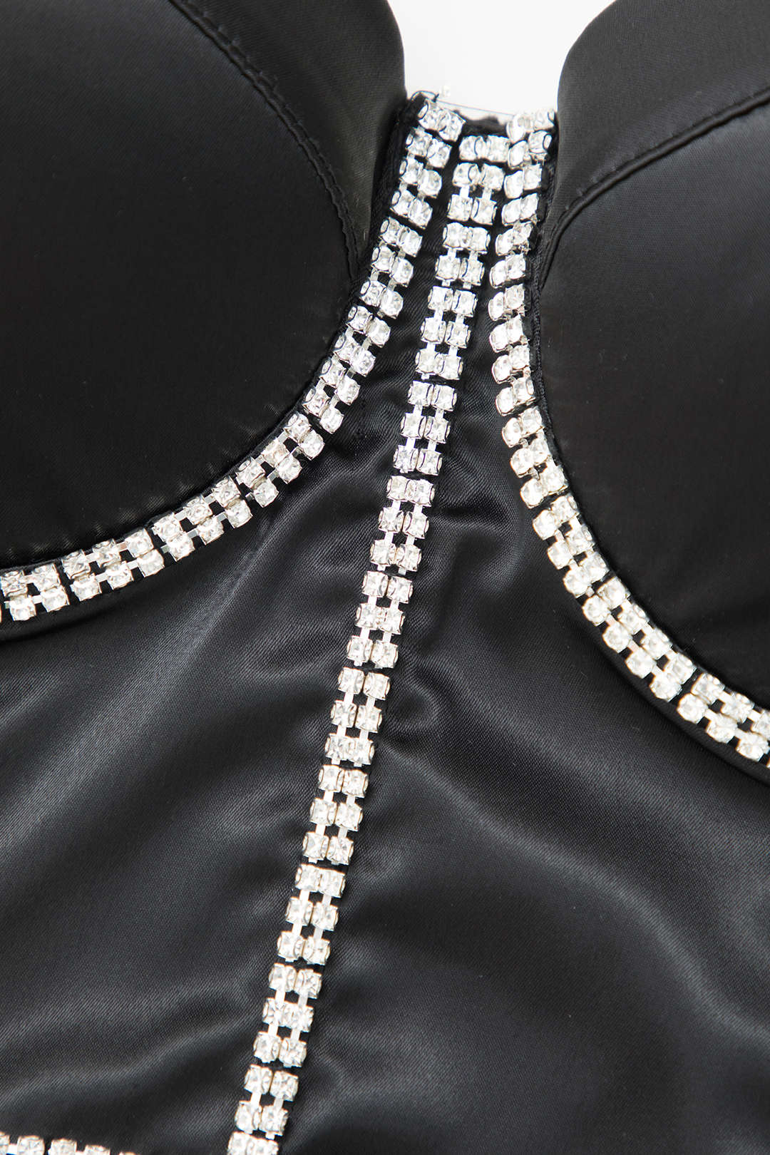 Rhinestone Trim Y2K Bustier Cami Top for Coquette Aesthetic and Grunge Style Outfits Rhinestone Trim Y2K Bustier Cami Top for Coquette Aesthetic and Grunge Style Outfits