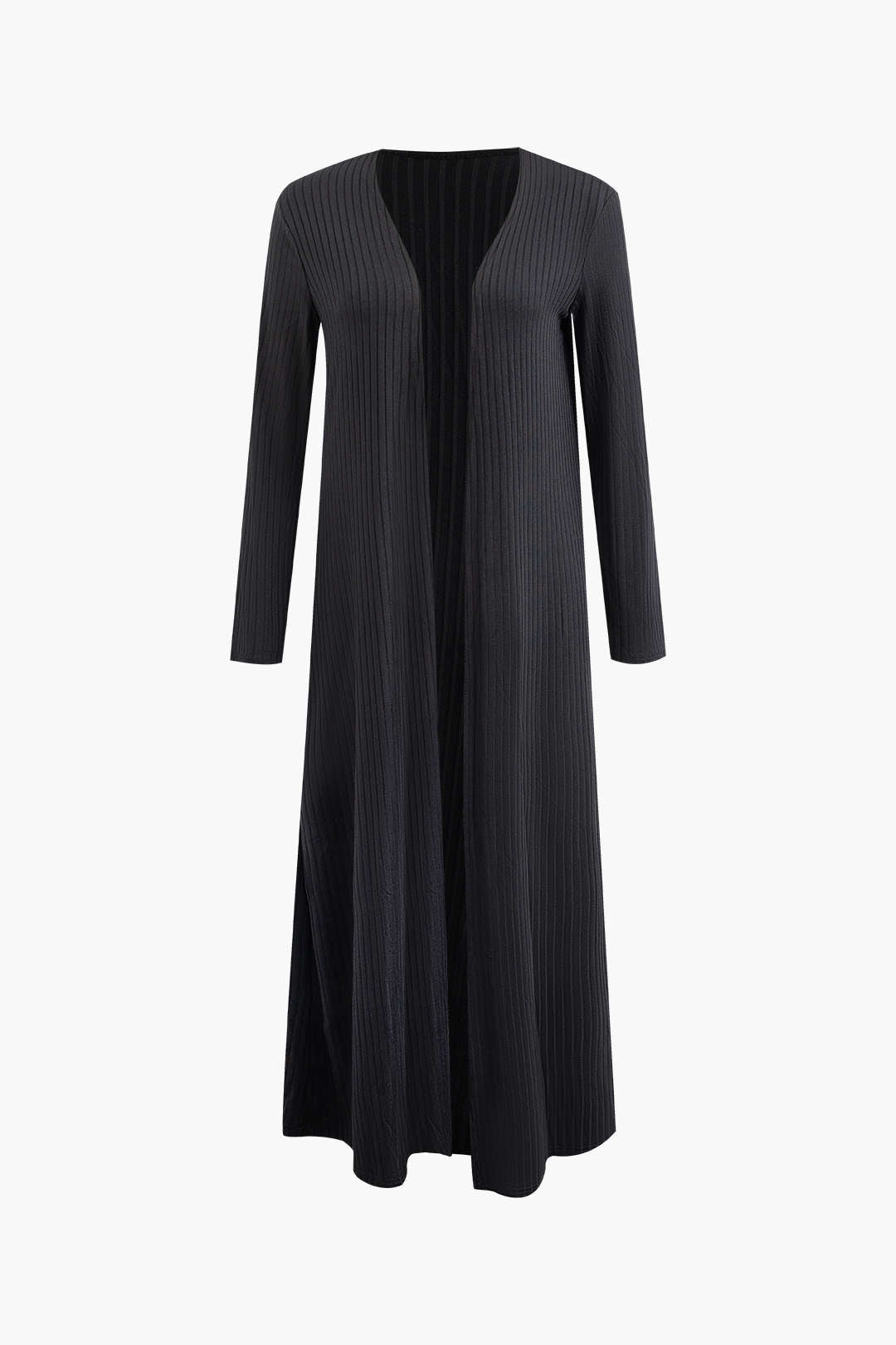 Ribbed Wrap Tie Sleeveless Midi Dress with Cozy Long Cardigan Set for Y2K Aesthetic Ribbed Wrap Tie Sleeveless Midi Dress with Cozy Long Cardigan Set for Y2K Aesthetic