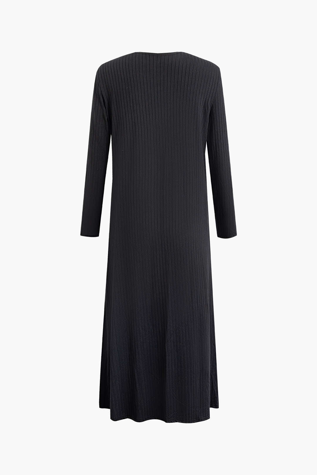 Ribbed Wrap Tie Sleeveless Midi Dress with Cozy Long Cardigan Set for Y2K Aesthetic Ribbed Wrap Tie Sleeveless Midi Dress with Cozy Long Cardigan Set for Y2K Aesthetic