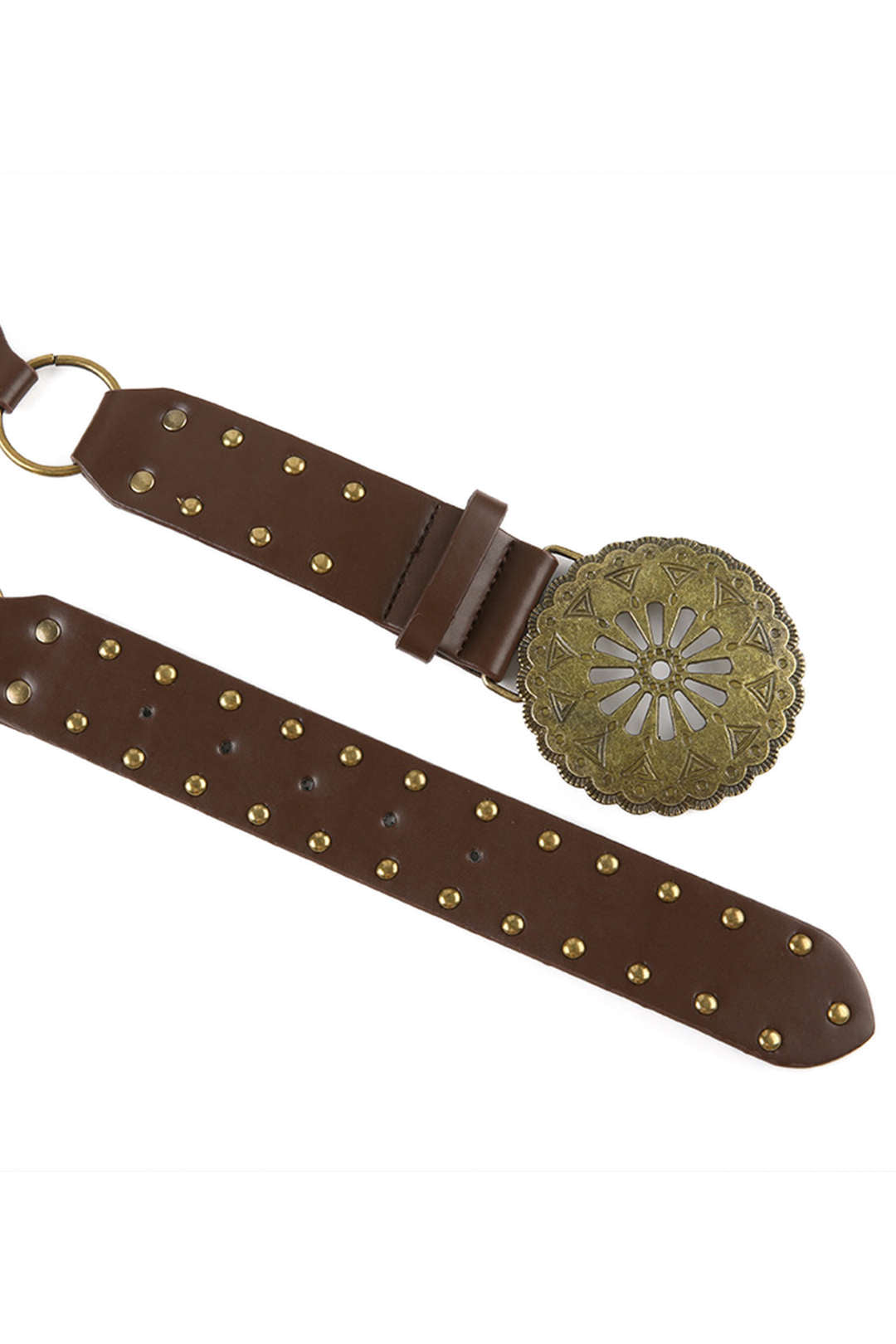 Rivet Hollow Out Ring Faux Leather Belt for Y2K Fashion and Grunge Aesthetic Outfits Rivet Hollow Out Ring Faux Leather Belt for Y2K Fashion and Grunge Aesthetic Outfits