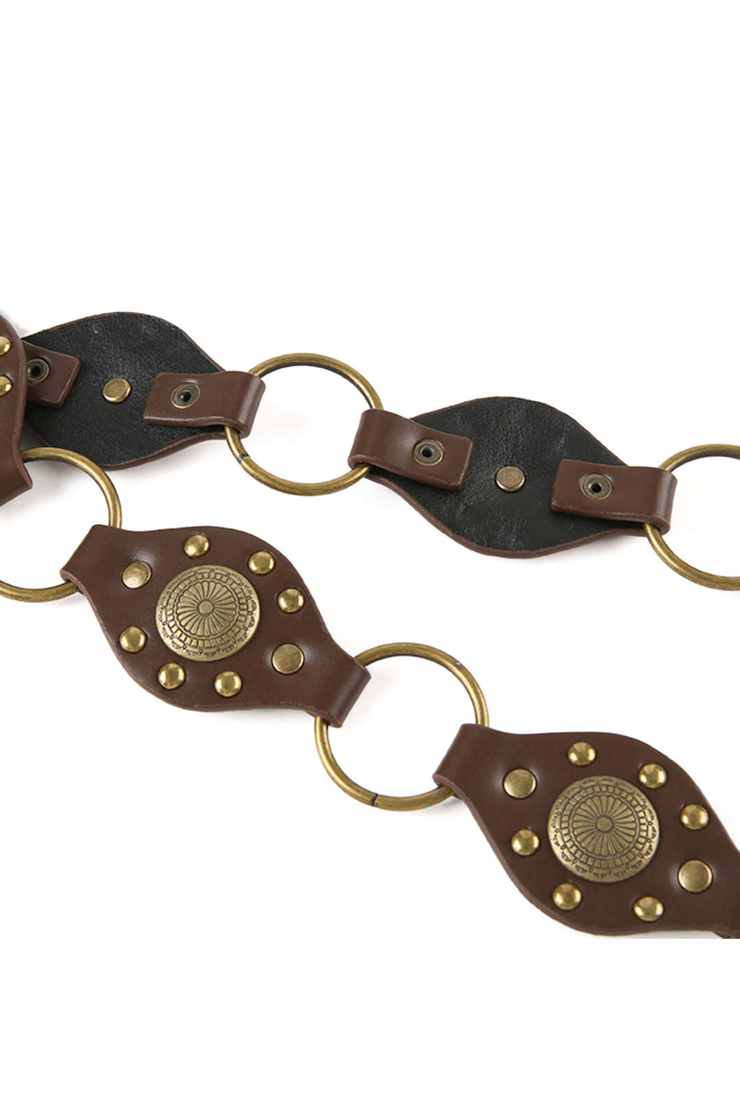 Rivet Hollow Out Ring Faux Leather Belt for Y2K Fashion and Grunge Aesthetic Outfits Rivet Hollow Out Ring Faux Leather Belt for Y2K Fashion and Grunge Aesthetic Outfits