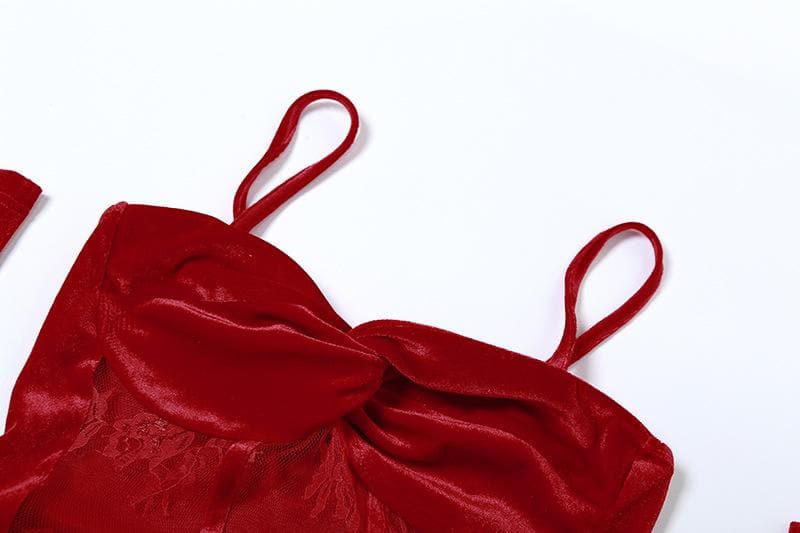 Ruched Backless Cami Mini Dress with Velvet Gloves - Y2K Fashion Statement Piece Ruched Backless Cami Mini Dress with Velvet Gloves - Y2K Fashion Statement Piece