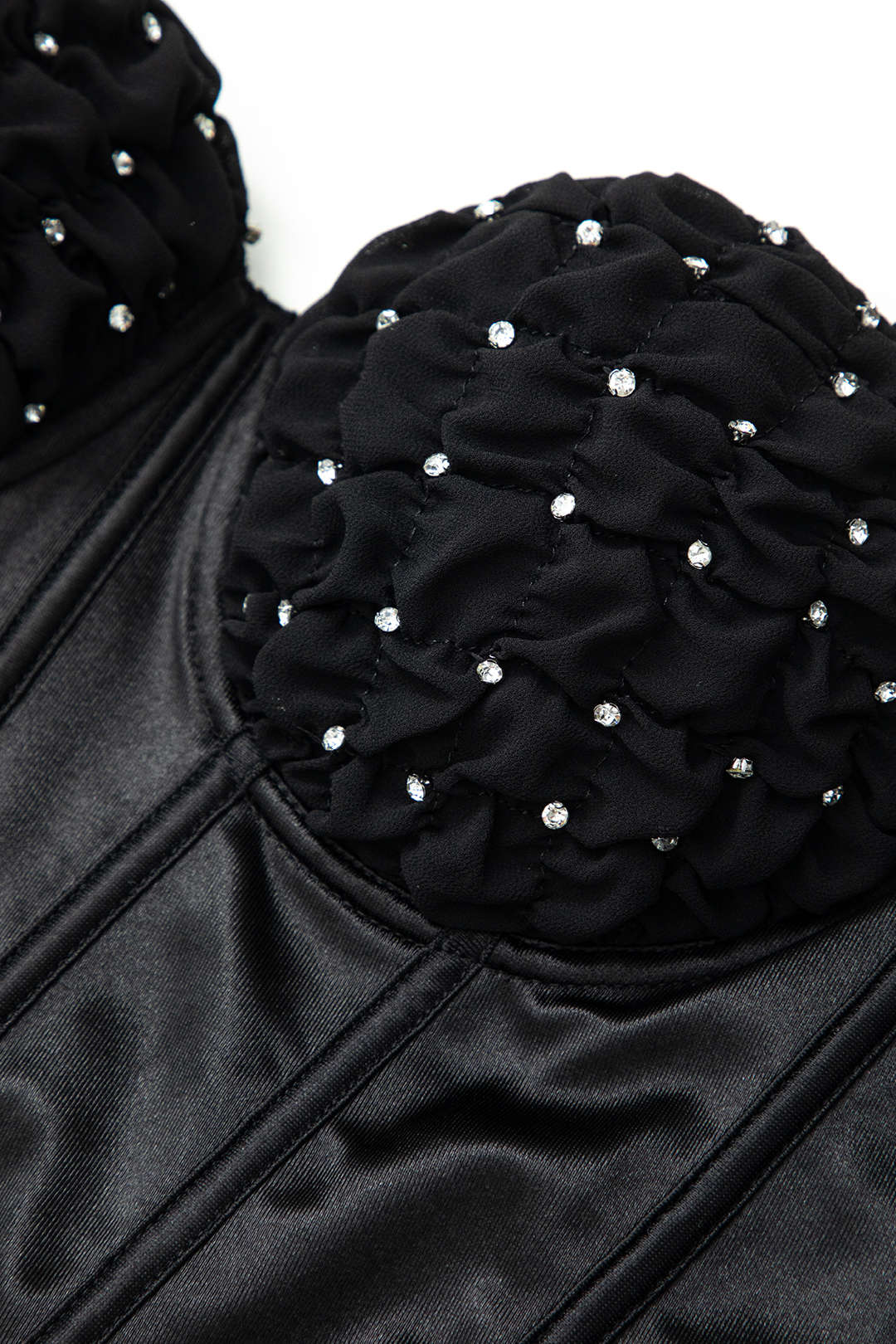 Ruched Bust Crystal Embellished Y2K Corset Cami Top for Coquette Aesthetic Outfits Ruched Bust Crystal Embellished Y2K Corset Cami Top for Coquette Aesthetic Outfits