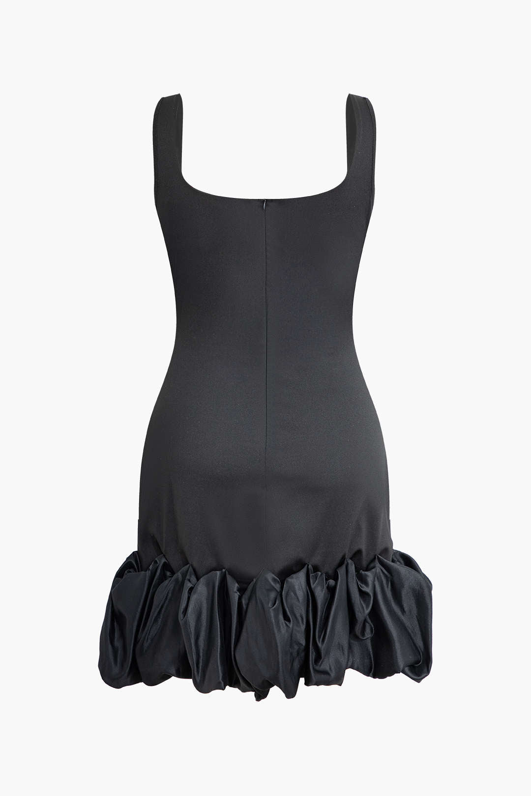 Ruffle Hem Square Neck Mini Dress - Y2K Aesthetic Slip Dress for Cute Outfits Ruffle Hem Square Neck Mini Dress - Y2K Aesthetic Slip Dress for Cute Outfits