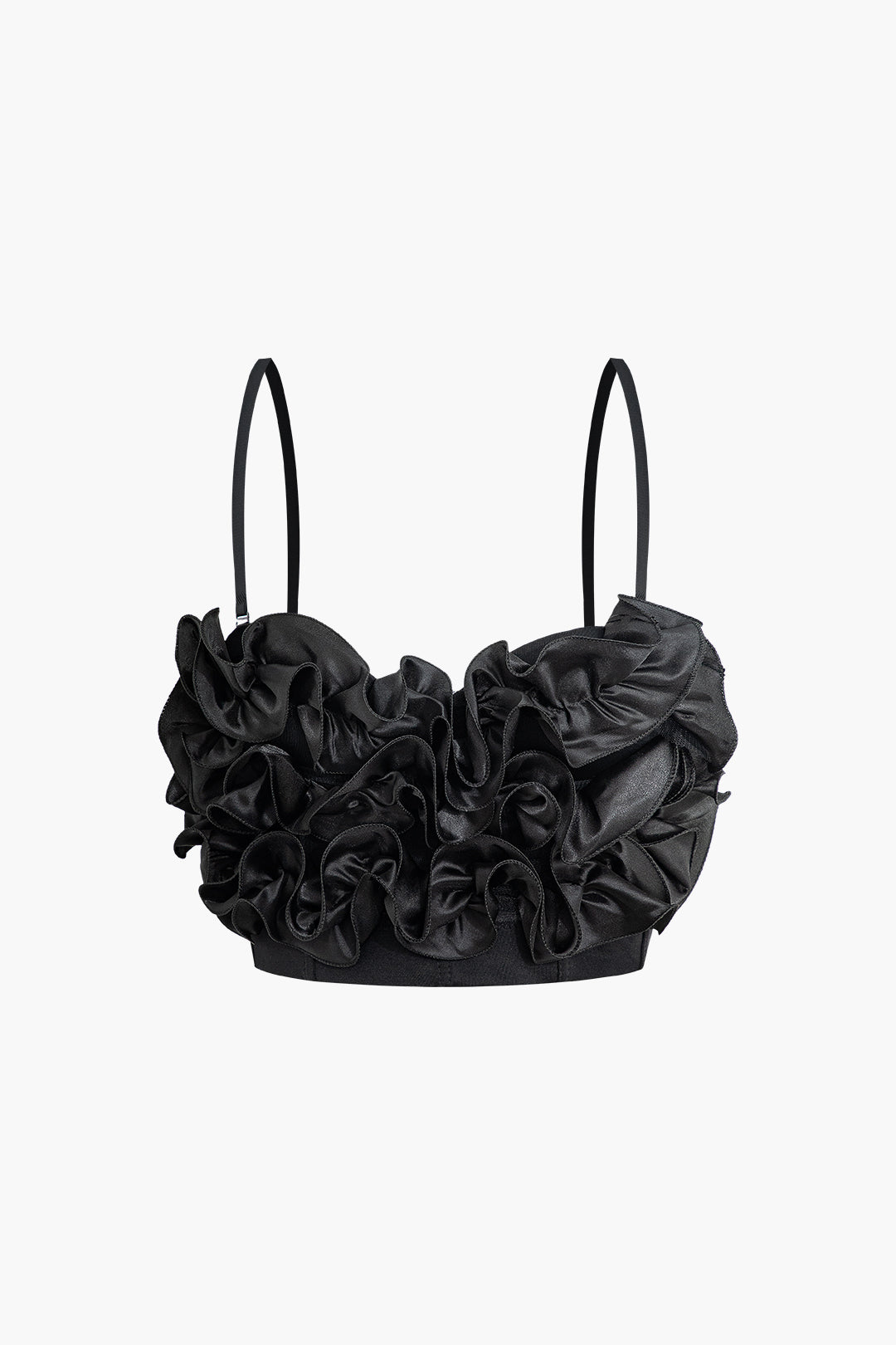 Ruffle Hook & Eye Cami Top - Y2K Aesthetic Cute Crop Top for Coquette Style Outfits