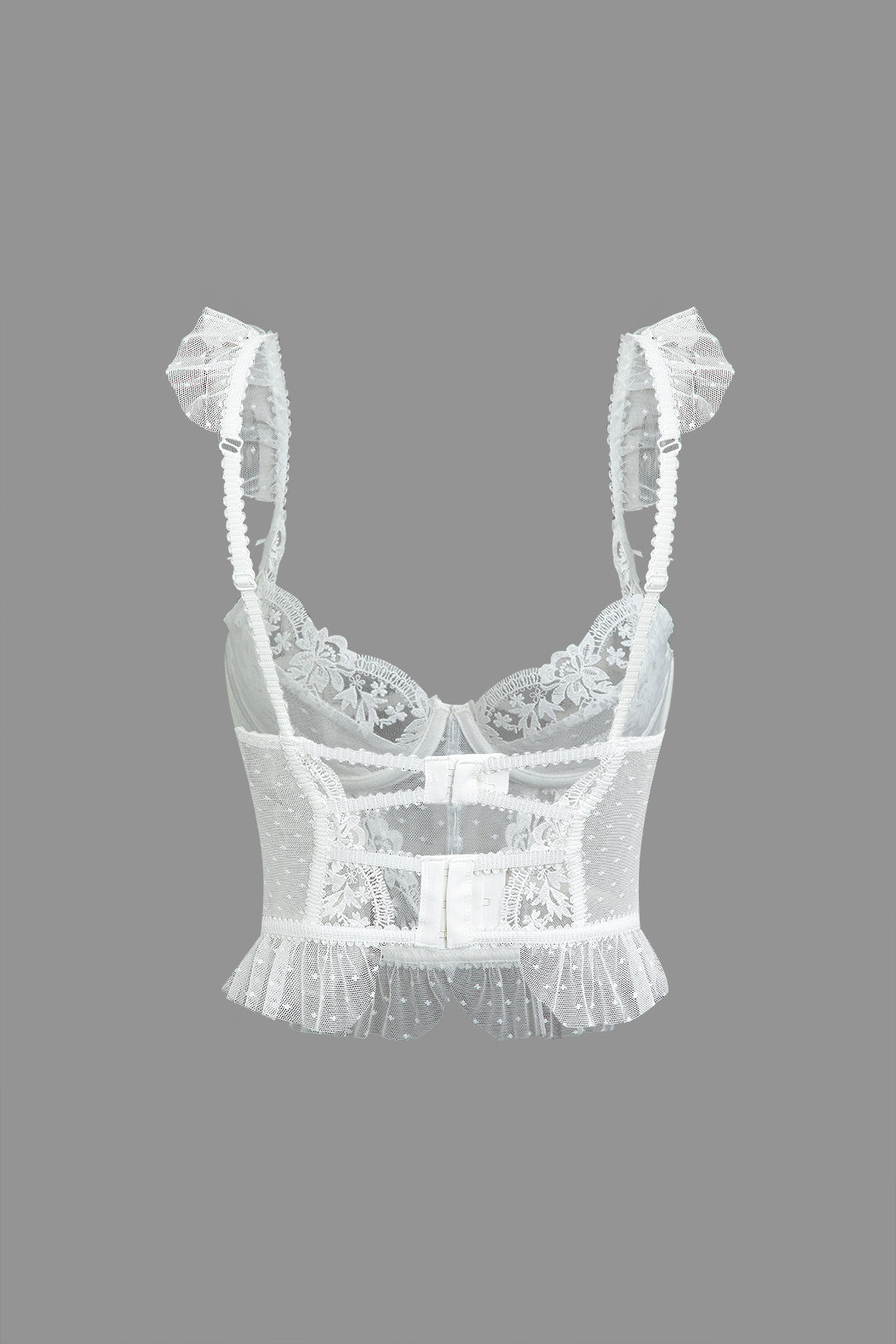 Ruffle Trim Lace Cami Top - Y2K Aesthetic Cute Top for Coquette and Grunge Styles