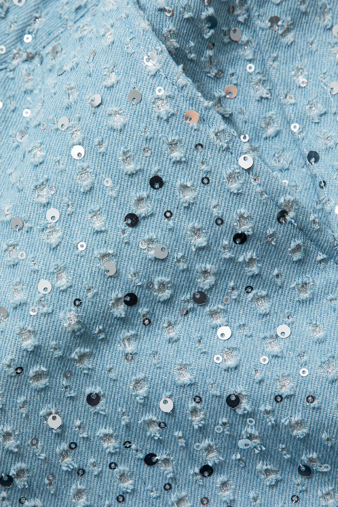 Sequin Destroyed Zipper Tube Top with High Waist Straight Leg Pants Set for Y2K Aesthetic Sequin Destroyed Zipper Tube Top with High Waist Straight Leg Pants Set for Y2K Aesthetic