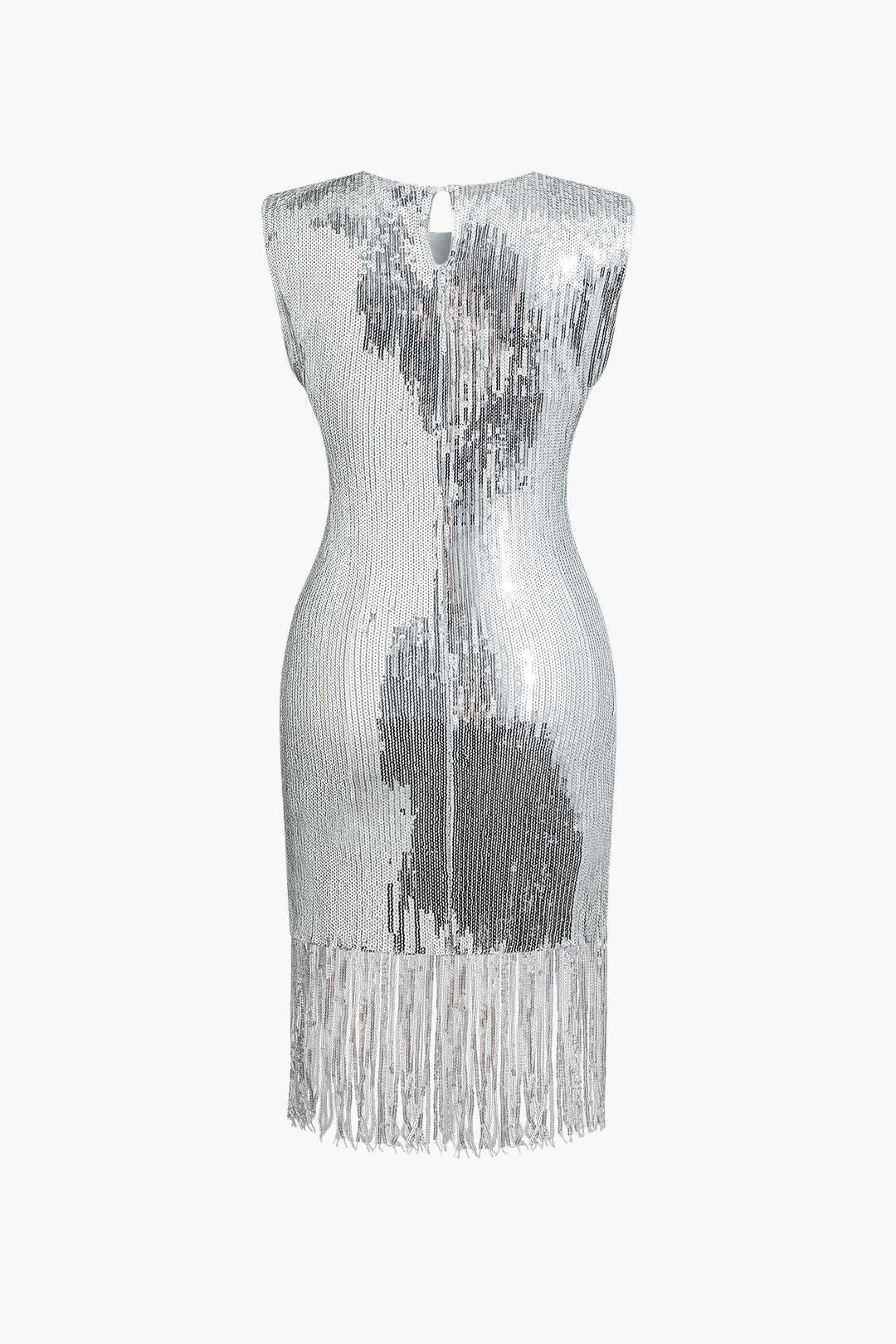 Sequin Fringe Hem Sleeveless Mini Dress for Y2K Aesthetic and Coquette Style Sequin Fringe Hem Sleeveless Mini Dress for Y2K Aesthetic and Coquette Style