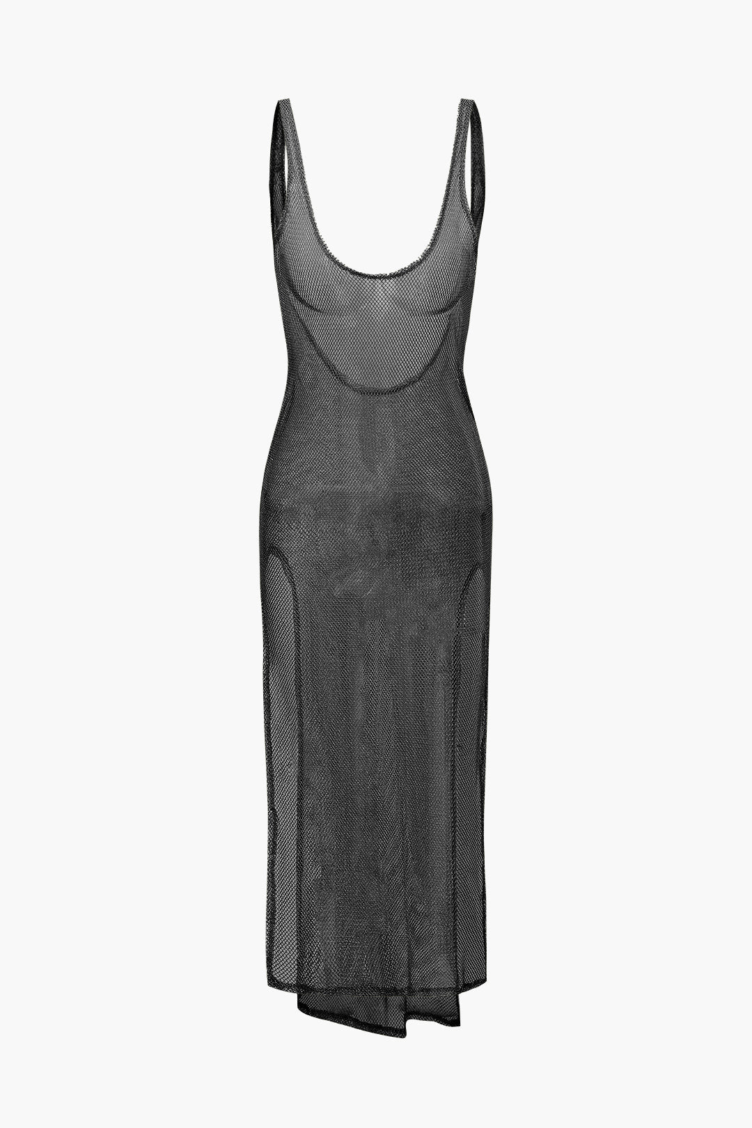 Sheer Mesh Slit Cover-Up Dress for Y2K Aesthetic and Coquette Style Outfits Sheer Mesh Slit Cover-Up Dress for Y2K Aesthetic and Coquette Style Outfits