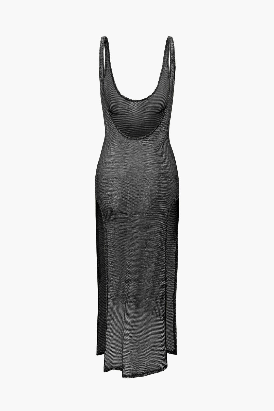 Sheer Mesh Slit Cover-Up Dress for Y2K Aesthetic and Coquette Style Outfits Sheer Mesh Slit Cover-Up Dress for Y2K Aesthetic and Coquette Style Outfits