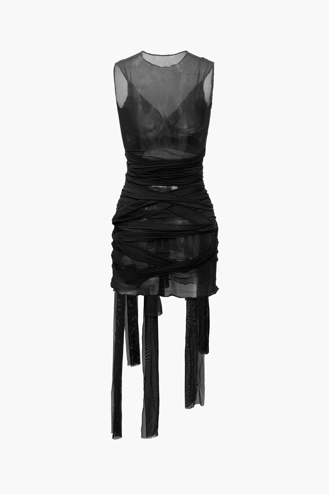 Sheer Mesh Tie Ribbon Mini Dress - Y2K Aesthetic Cute Dress for Stylish Outfits Sheer Mesh Tie Ribbon Mini Dress - Y2K Aesthetic Cute Dress for Stylish Outfits