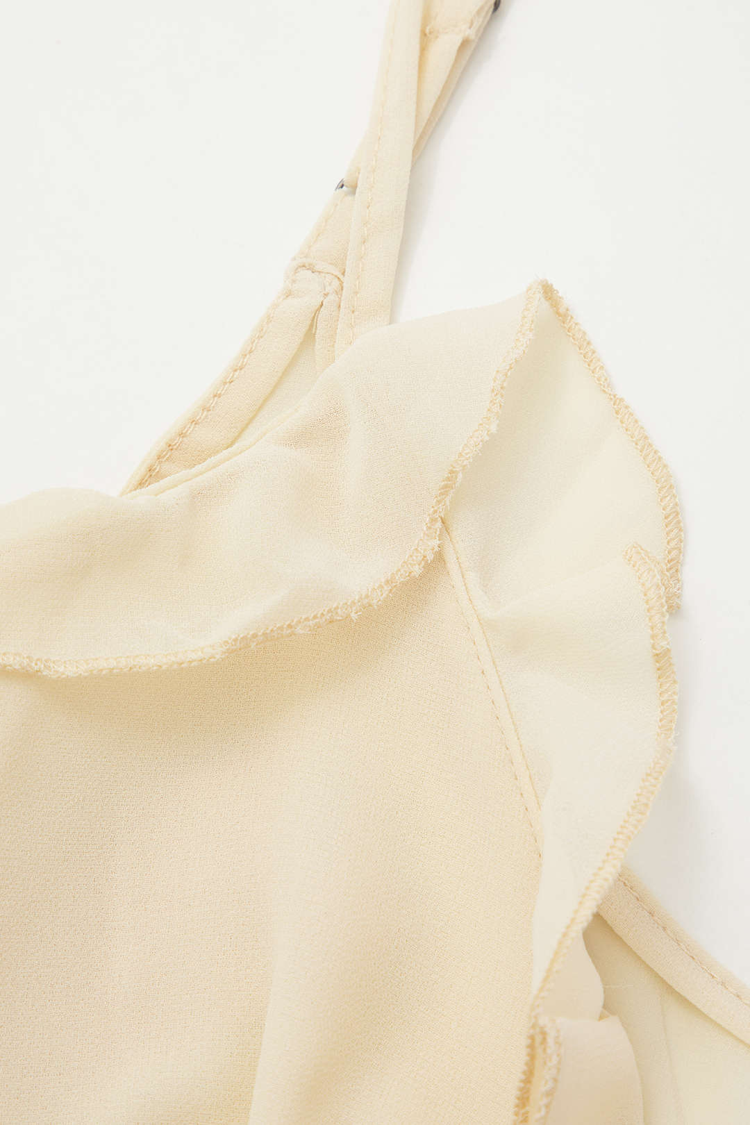 Sheer Ruffle Tie Front Cami Top - Y2K Aesthetic Cute Top for Stylish Outfits Sheer Ruffle Tie Front Cami Top - Y2K Aesthetic Cute Top for Stylish Outfits