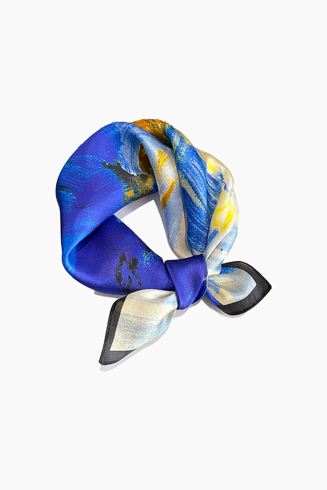 Silk Oil Painting Pattern Scarf - Y2K Aesthetic Accessory for Coquette and Grunge Styles