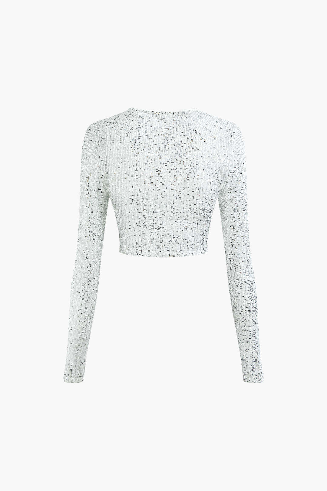 Sparkly Sequin Round Neck Long Sleeve Top for Y2K Fashion and Coquette Aesthetic Sparkly Sequin Round Neck Long Sleeve Top for Y2K Fashion and Coquette Aesthetic
