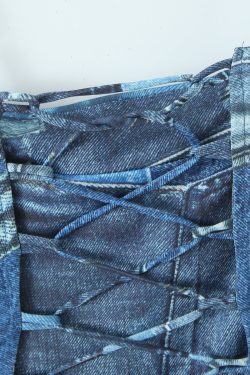 Square Neck Denim Cami Top - Y2K Aesthetic Cute Crop Top for Stylish Outfits