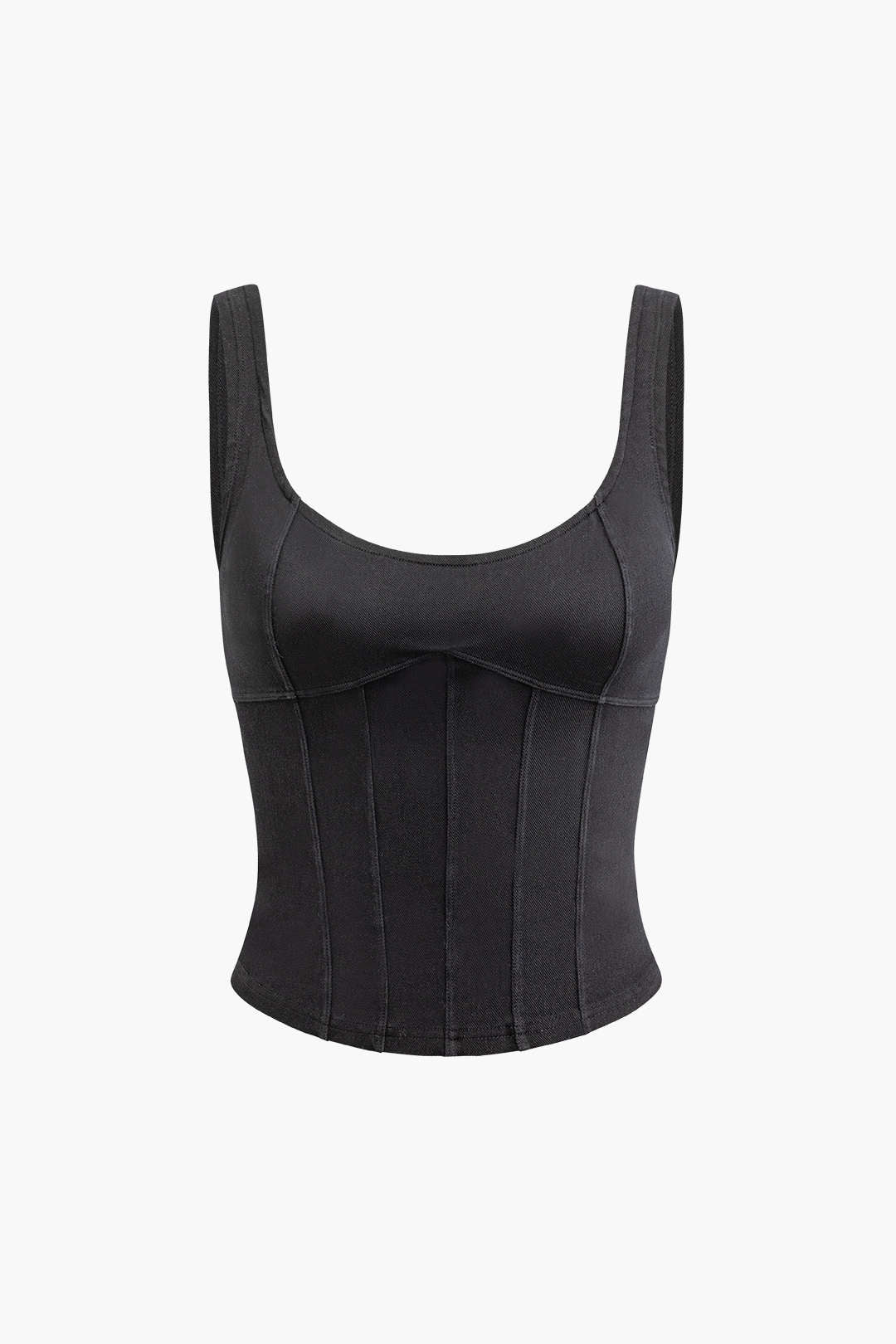 Square Neck Denim Tank Top - Y2K Aesthetic Cute Top for Stylish Coquette Outfits