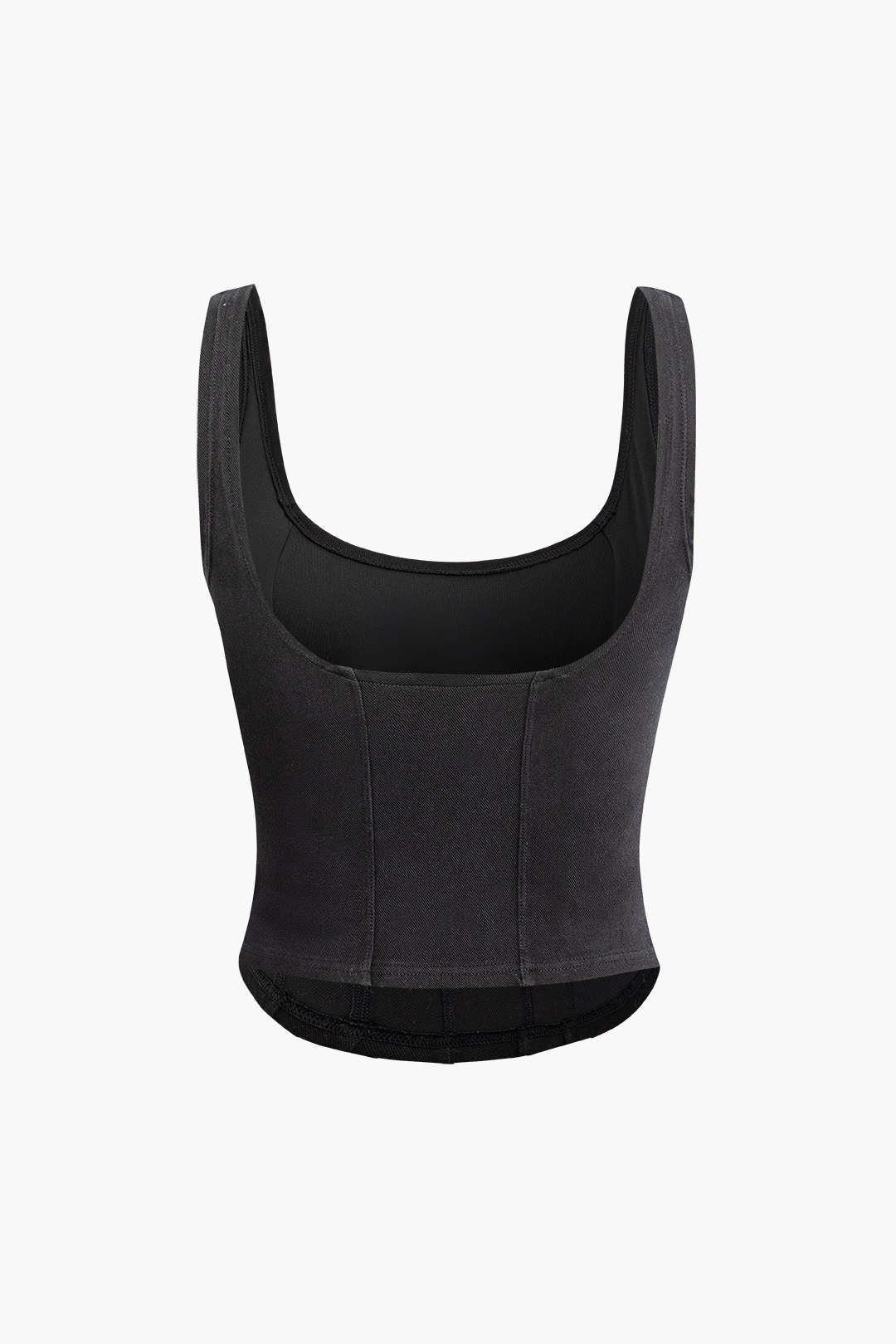 Square Neck Denim Tank Top - Y2K Aesthetic Cute Top for Stylish Coquette Outfits