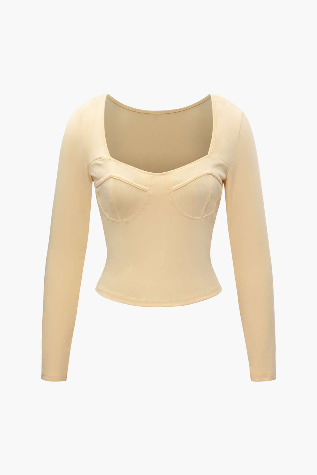 Square Neck Long Sleeve Top & Tie Waist Pants Set - Y2K Aesthetic Outfit for Stylish Looks