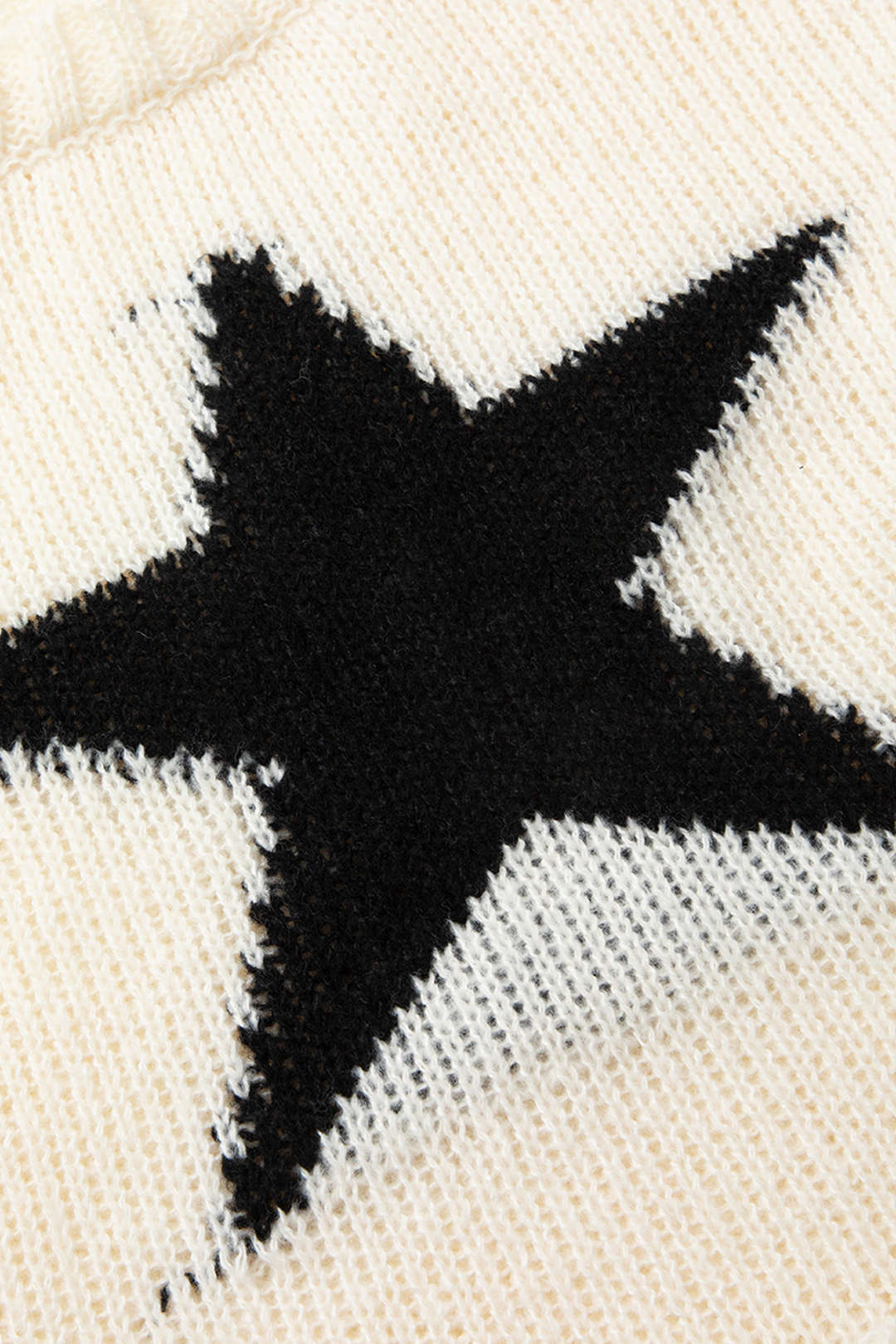 Star Pattern Y2K Aesthetic Round Neck Long Sleeve Knit Sweater for Cozy Outfits Star Pattern Y2K Aesthetic Round Neck Long Sleeve Knit Sweater for Cozy Outfits