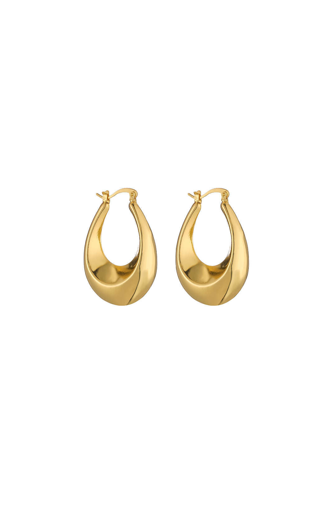 Stylish Metal Curved Drop Earrings for Y2K Aesthetic and Coquette Fashion Lovers