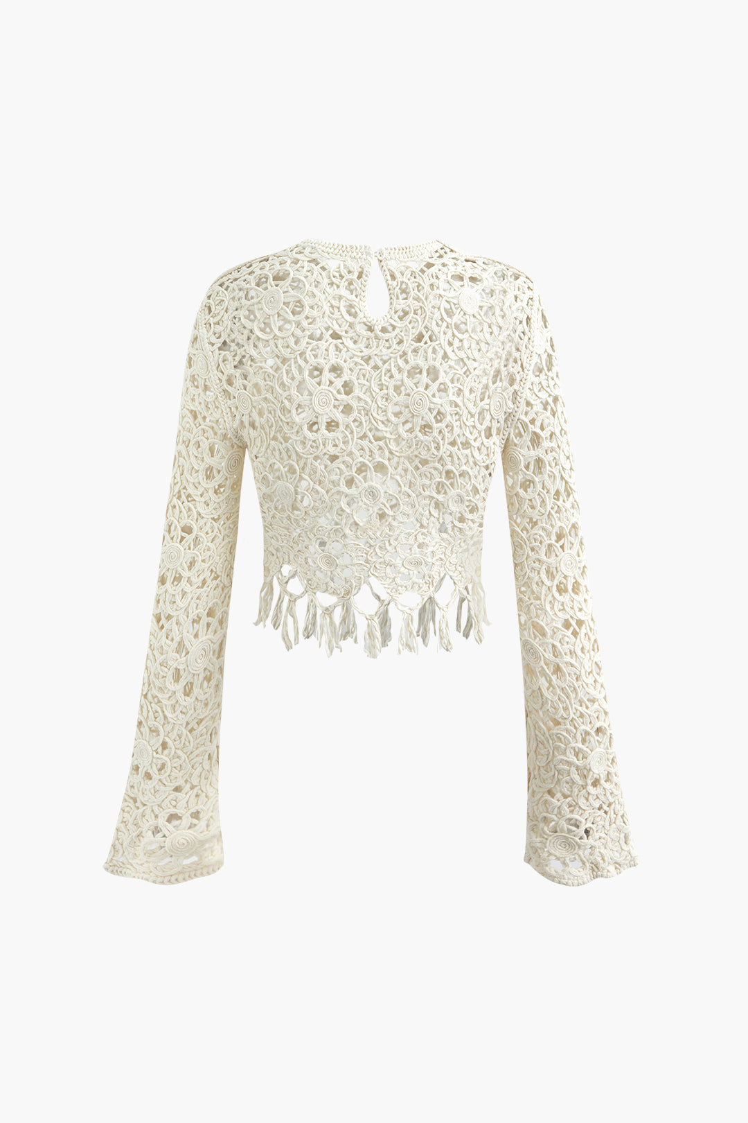 Tassel Hollow Out Open Knit Top - Y2K Aesthetic Cute Crop Top for Trendy Outfits Tassel Hollow Out Open Knit Top - Y2K Aesthetic Cute Crop Top for Trendy Outfits