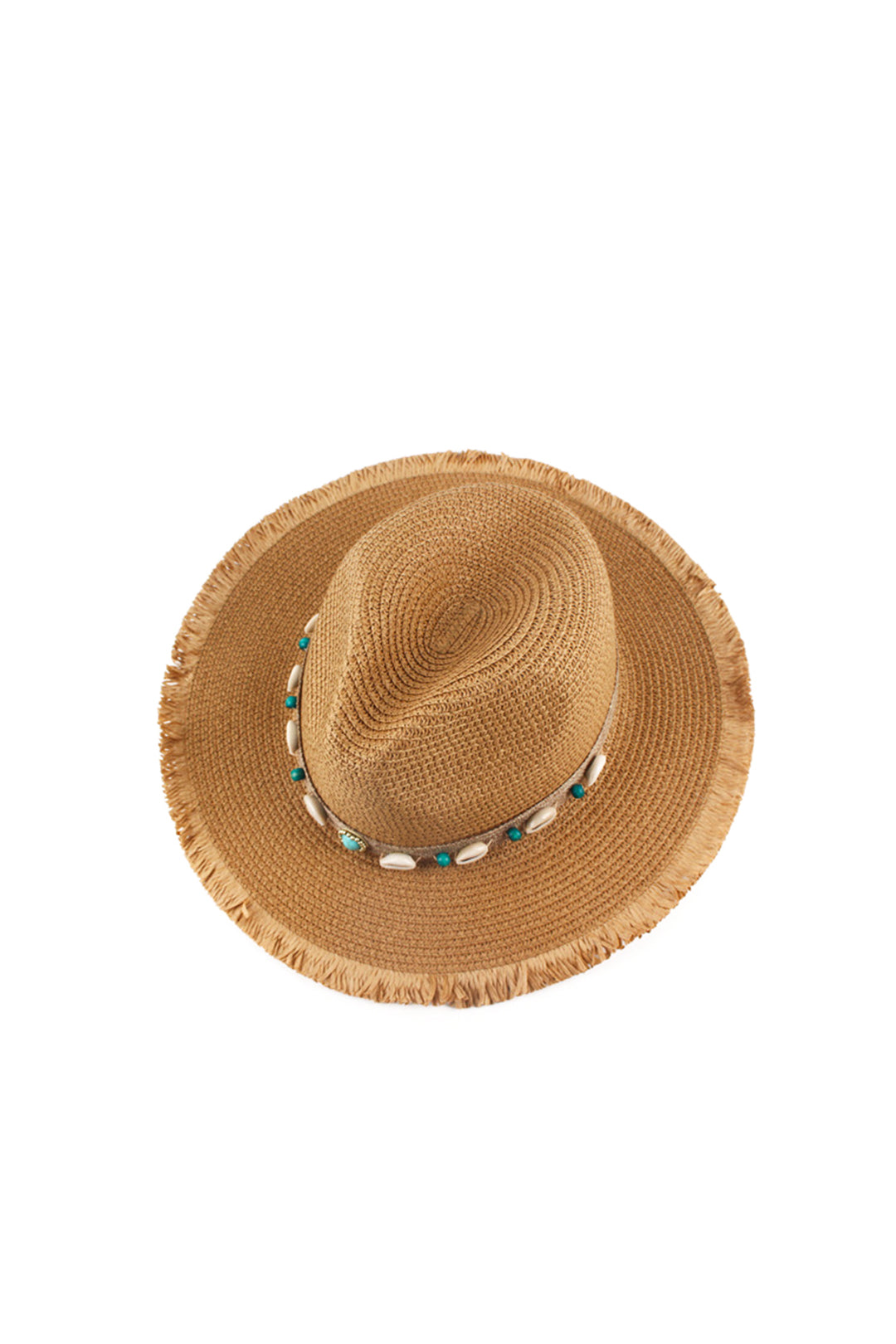 Tassel Shell Detail Straw Cowboy Hat for Y2K Aesthetic and Coquette Style Outfits