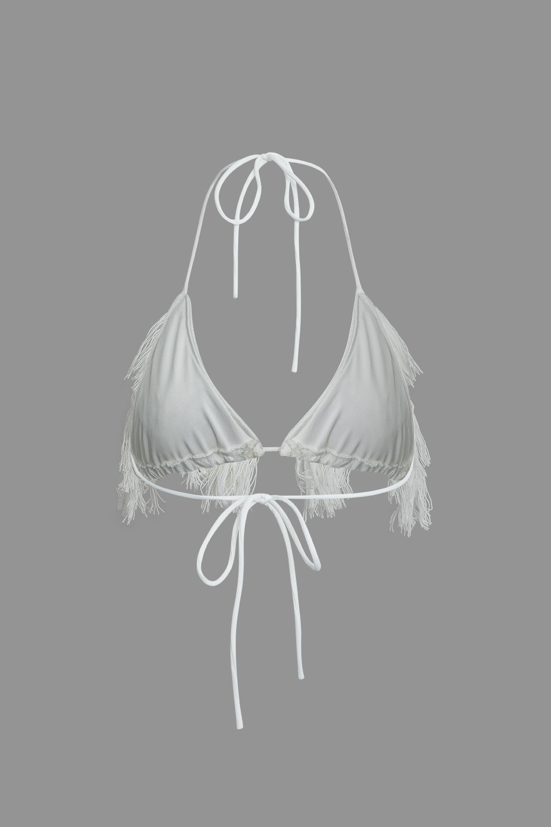 Tassel Tie Halter Knit Bra Top with Distressed Ladder Maxi Skirt Set for Y2K Aesthetic Tassel Tie Halter Knit Bra Top with Distressed Ladder Maxi Skirt Set for Y2K Aesthetic