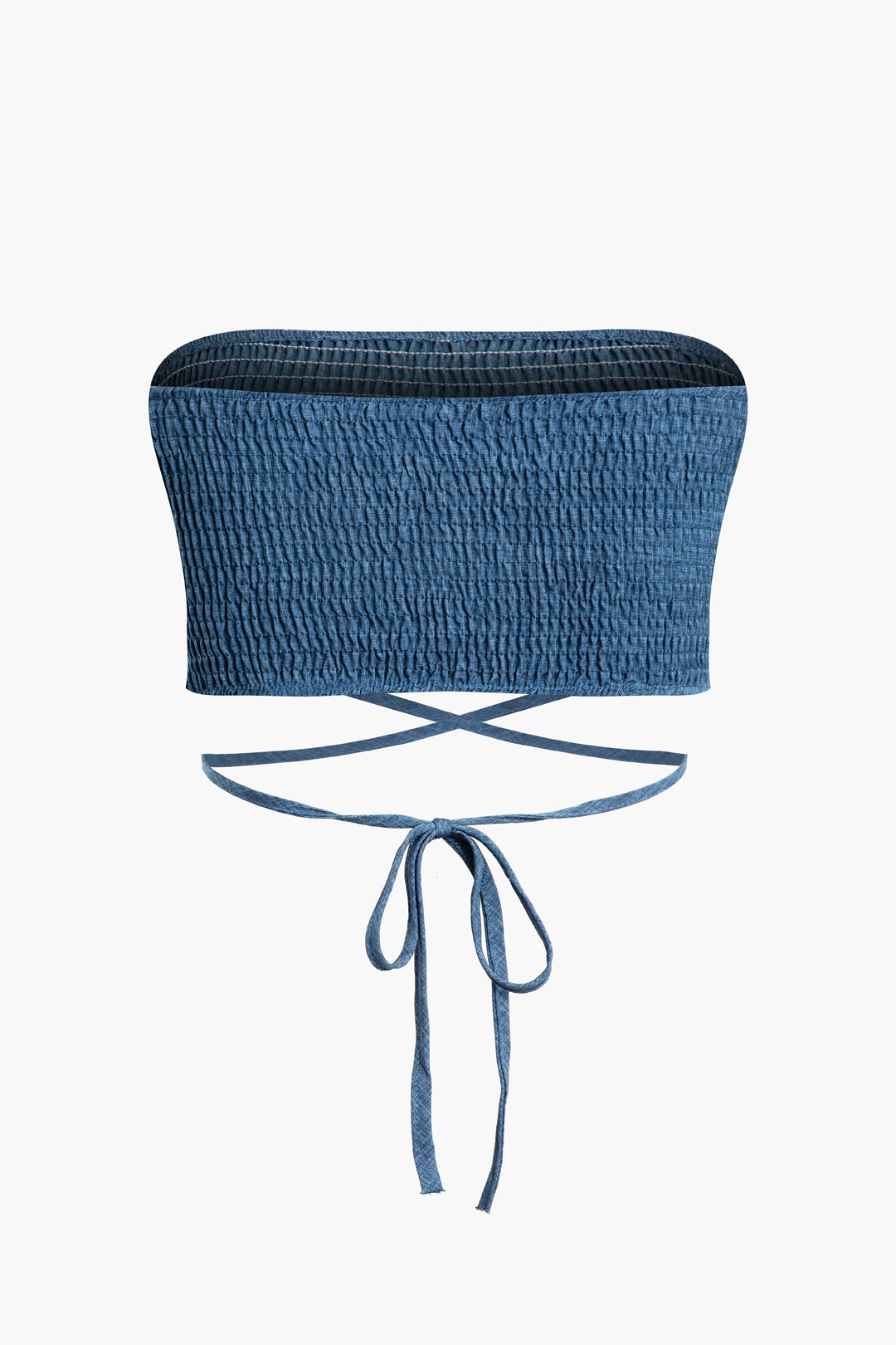 Texture Tie Tube Top with Cut-Out Pocket Cuffed Cargo Pants Set for Y2K Aesthetic Style Texture Tie Tube Top with Cut-Out Pocket Cuffed Cargo Pants Set for Y2K Aesthetic Style