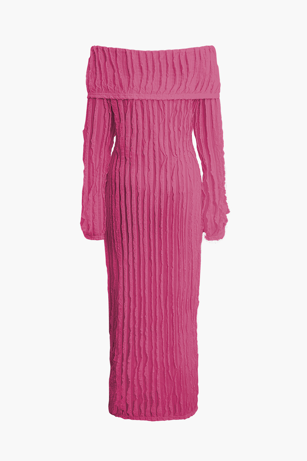 Textured Off Shoulder Button-Up Slit Maxi Dress for Y2K Fashion and Coquette Aesthetic Textured Off Shoulder Button-Up Slit Maxi Dress for Y2K Fashion and Coquette Aesthetic