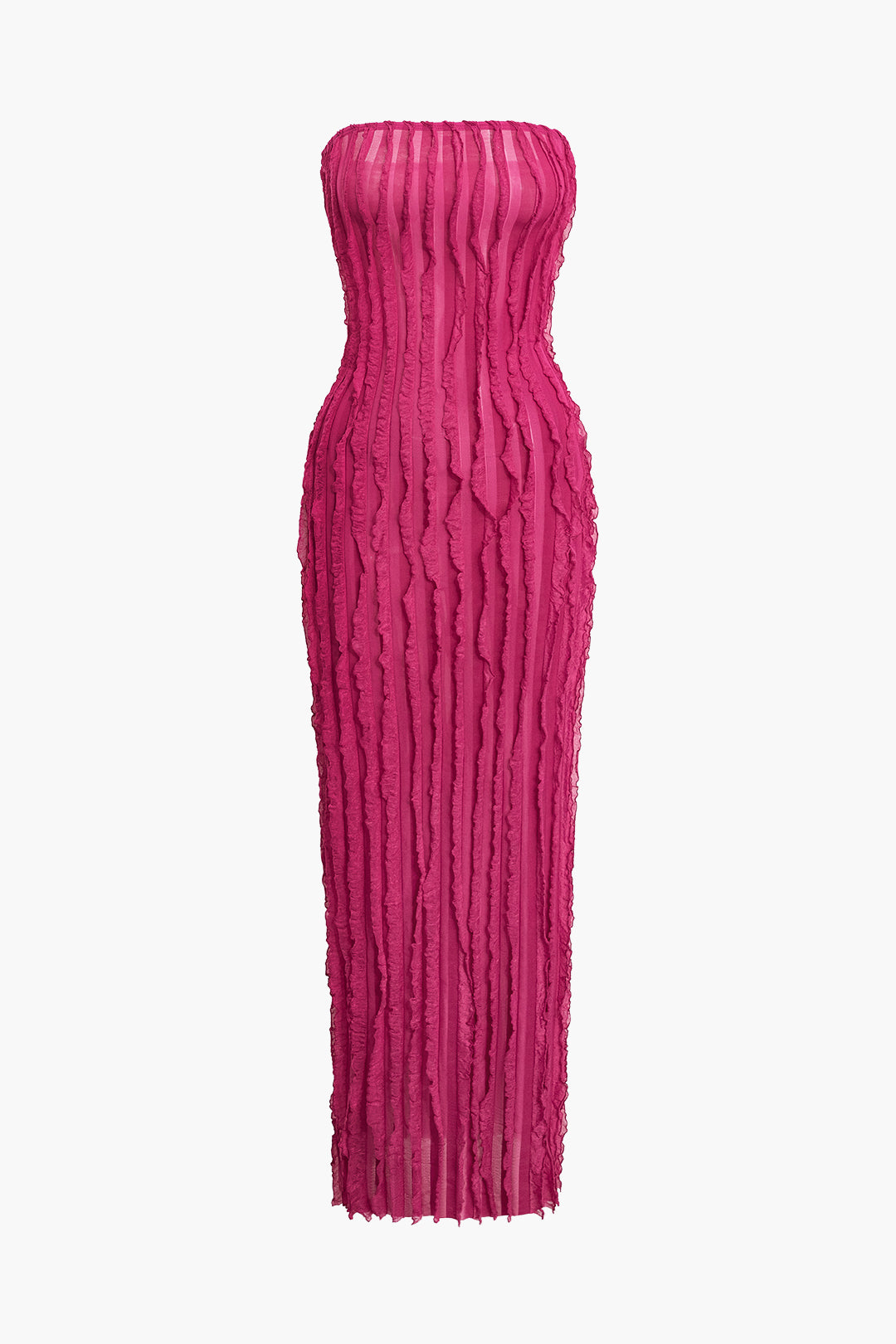 Textured Strapless Maxi Dress for Y2K Fashion Lovers - Chic Coquette Aesthetic Style Textured Strapless Maxi Dress for Y2K Fashion Lovers - Chic Coquette Aesthetic Style