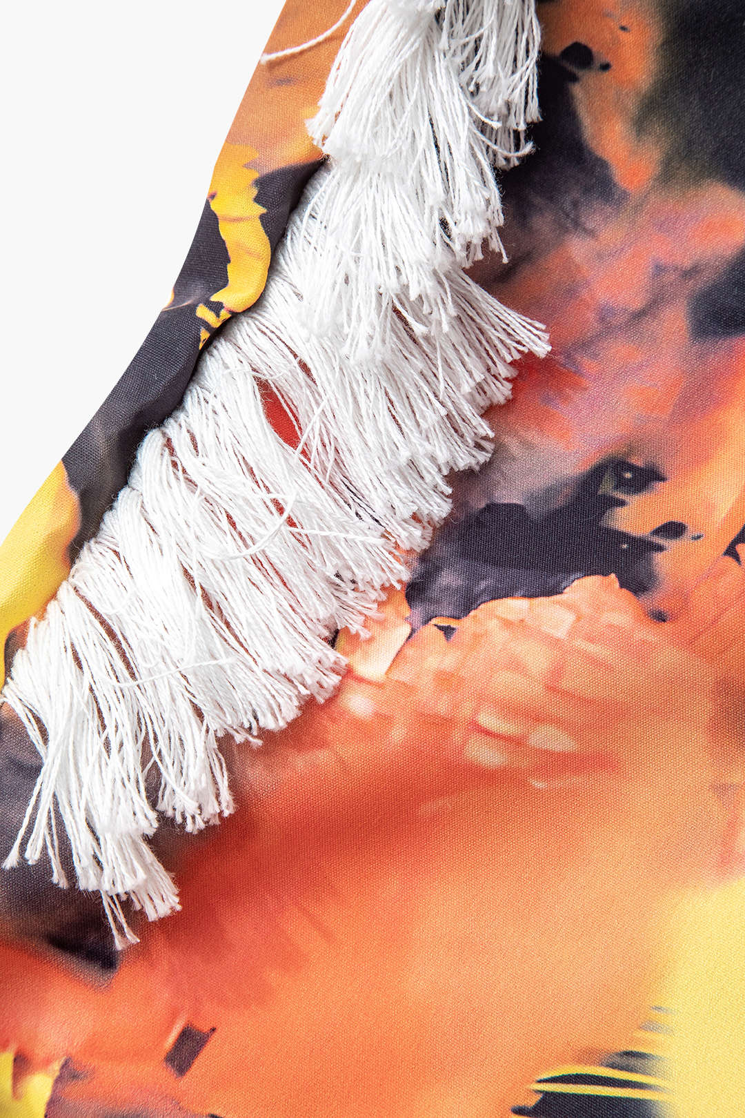 Trendy Abstract Print Fringe Pants for Y2K Aesthetic and Grunge Style Outfits Trendy Abstract Print Fringe Pants for Y2K Aesthetic and Grunge Style Outfits