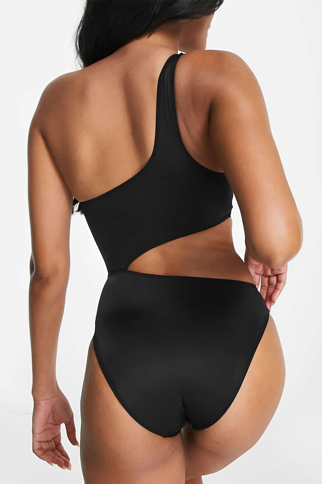 Trendy Contrast Cut Out Asymmetrical One-Piece Swimsuit for Y2K Aesthetic Fashion Trendy Contrast Cut Out Asymmetrical One-Piece Swimsuit for Y2K Aesthetic Fashion