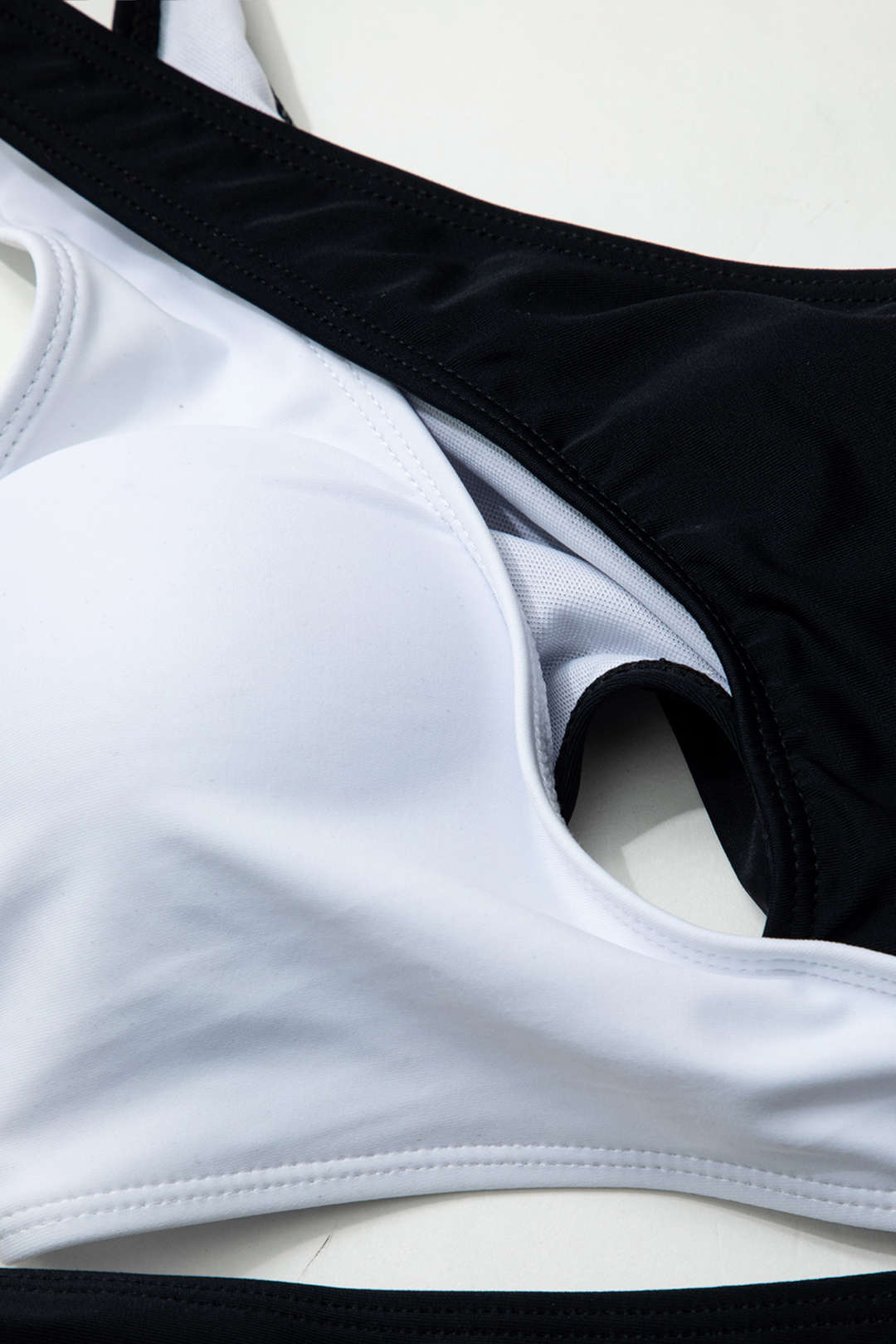 Trendy Contrast Cut Out Asymmetrical One-Piece Swimsuit for Y2K Aesthetic Fashion Trendy Contrast Cut Out Asymmetrical One-Piece Swimsuit for Y2K Aesthetic Fashion