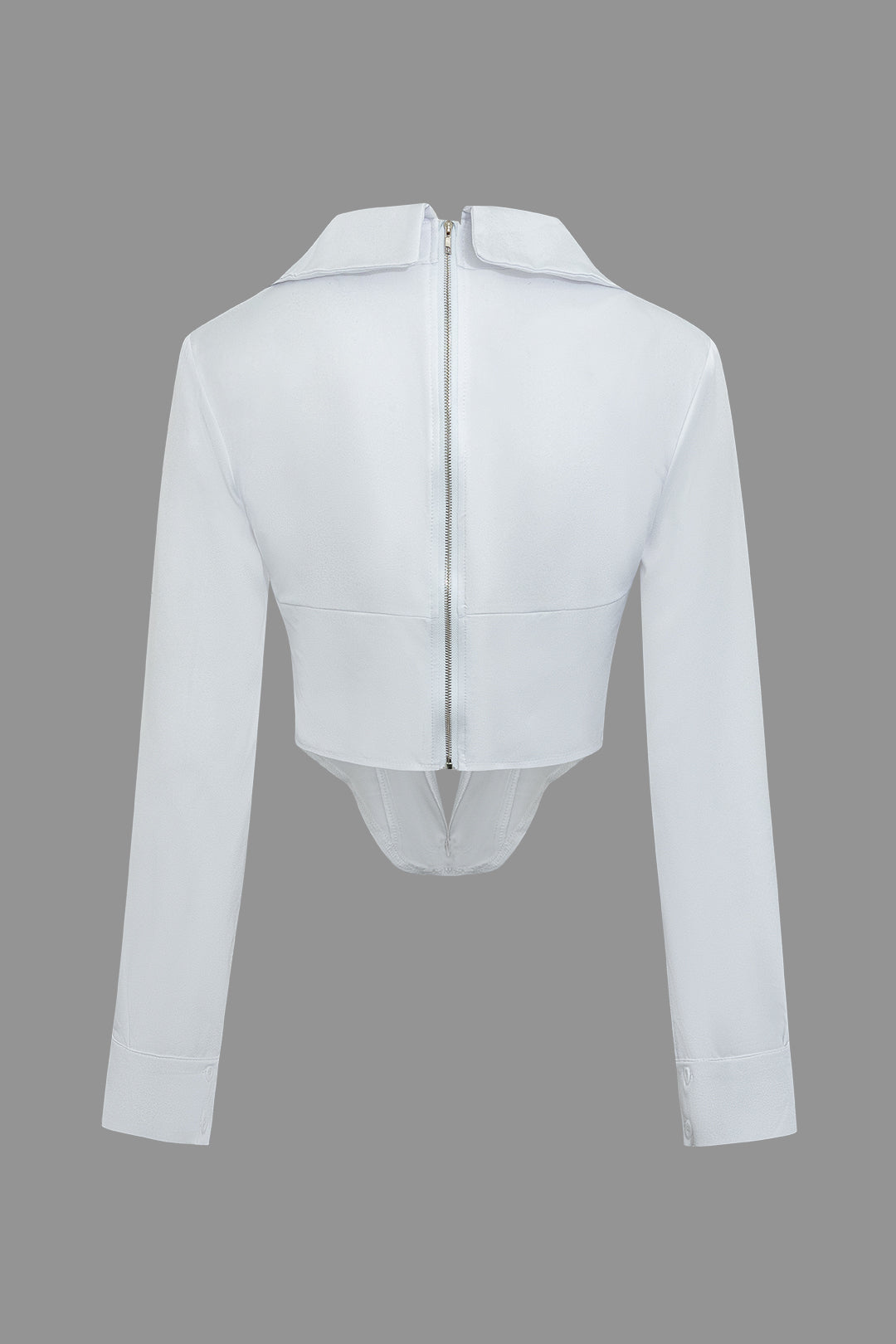 Trendy Deep V-Neck Zipper Collar Top for Y2K Fashion and Coquette Aesthetic Styles Trendy Deep V-Neck Zipper Collar Top for Y2K Fashion and Coquette Aesthetic Styles