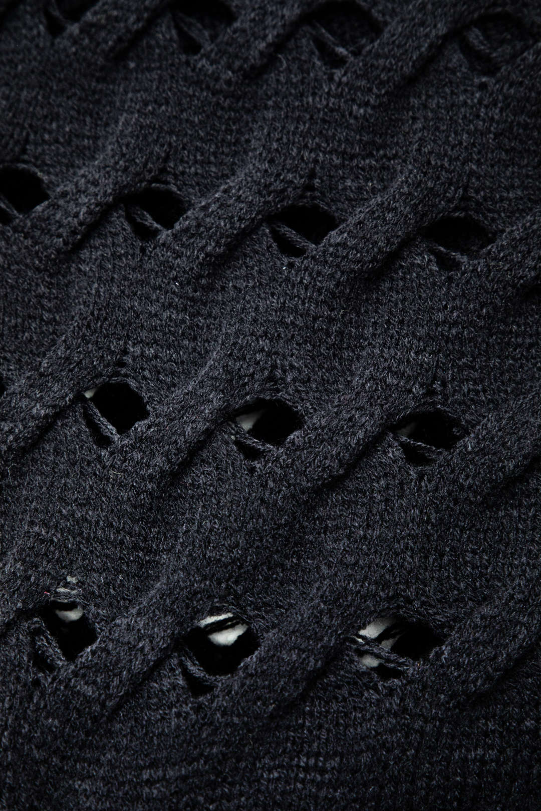 Trendy Mock Neck Cut Out Braided Fringe Knit Top for Y2K Fashion Lovers Trendy Mock Neck Cut Out Braided Fringe Knit Top for Y2K Fashion Lovers