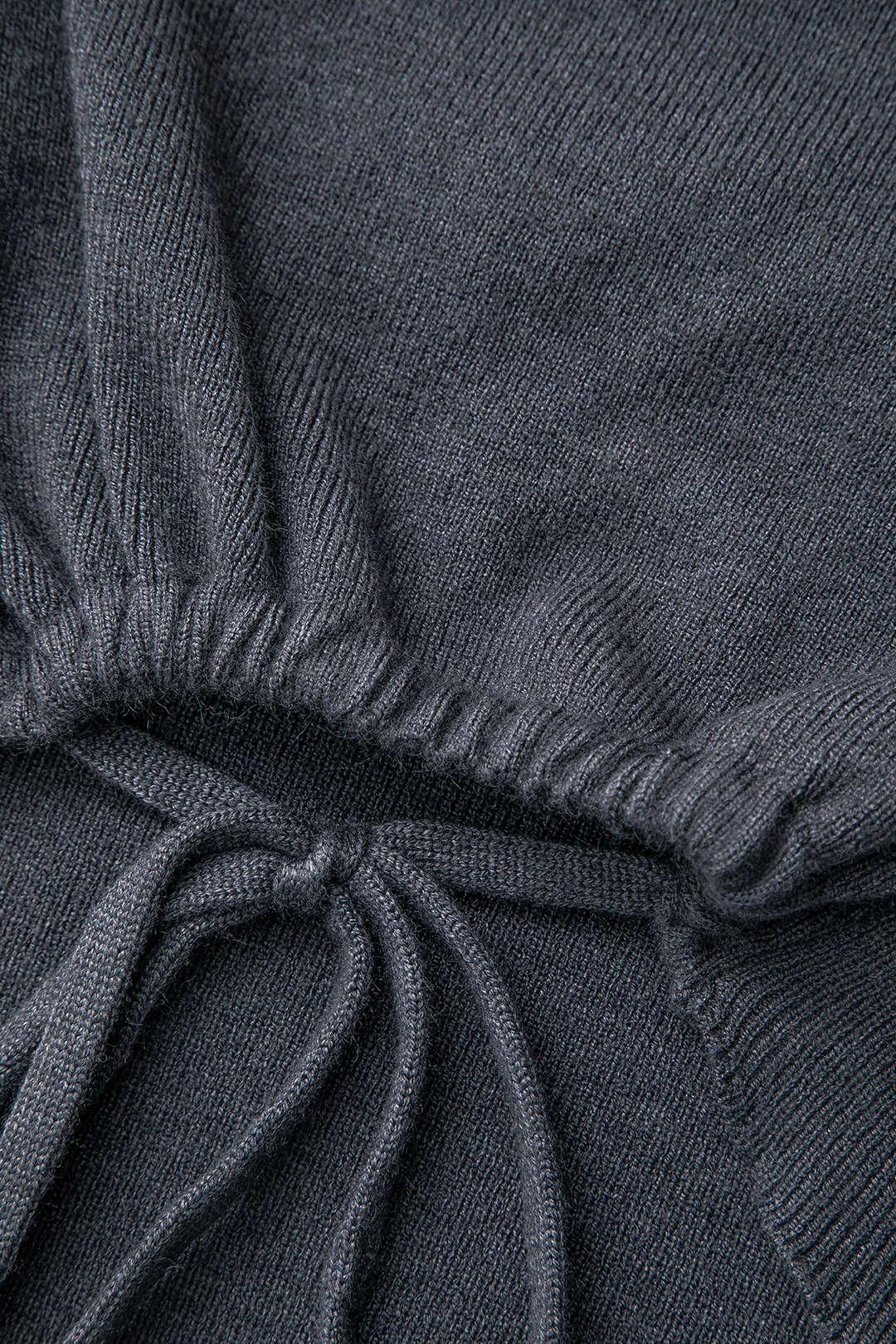 Trendy Mock Neck Cut Out Drawstring Knit T-Shirt for Y2K Aesthetic Outfits Trendy Mock Neck Cut Out Drawstring Knit T-Shirt for Y2K Aesthetic Outfits