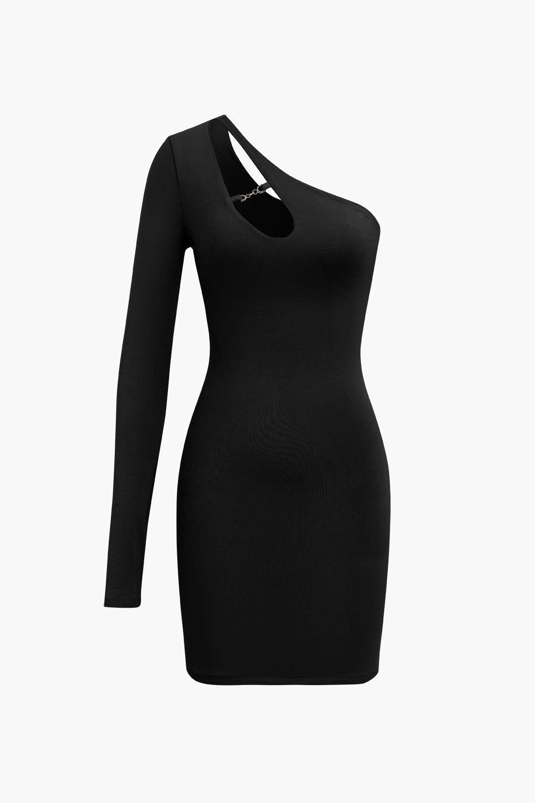 Trendy One Shoulder Cut Out Mini Dress for Y2K Aesthetic and Coquette Style Trendy One Shoulder Cut Out Mini Dress for Y2K Aesthetic and Coquette Style