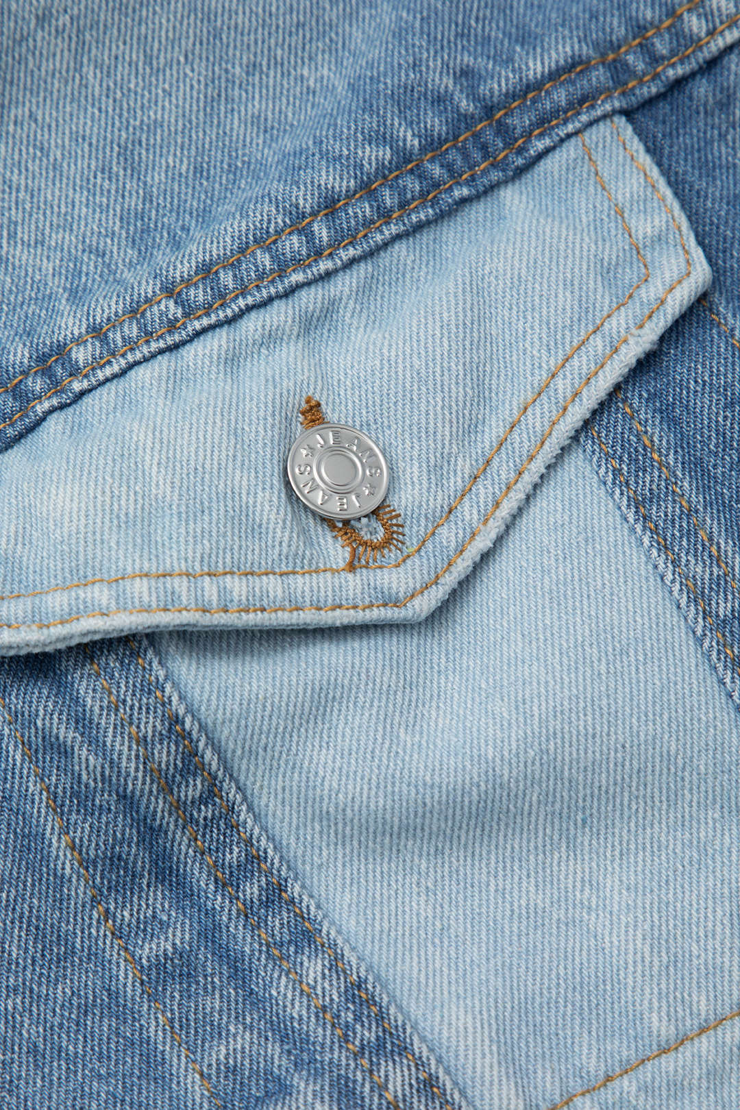 Trendy Patchwork Cut Out Denim Jacket for Y2K Aesthetic and Grunge Style Outfits Trendy Patchwork Cut Out Denim Jacket for Y2K Aesthetic and Grunge Style Outfits