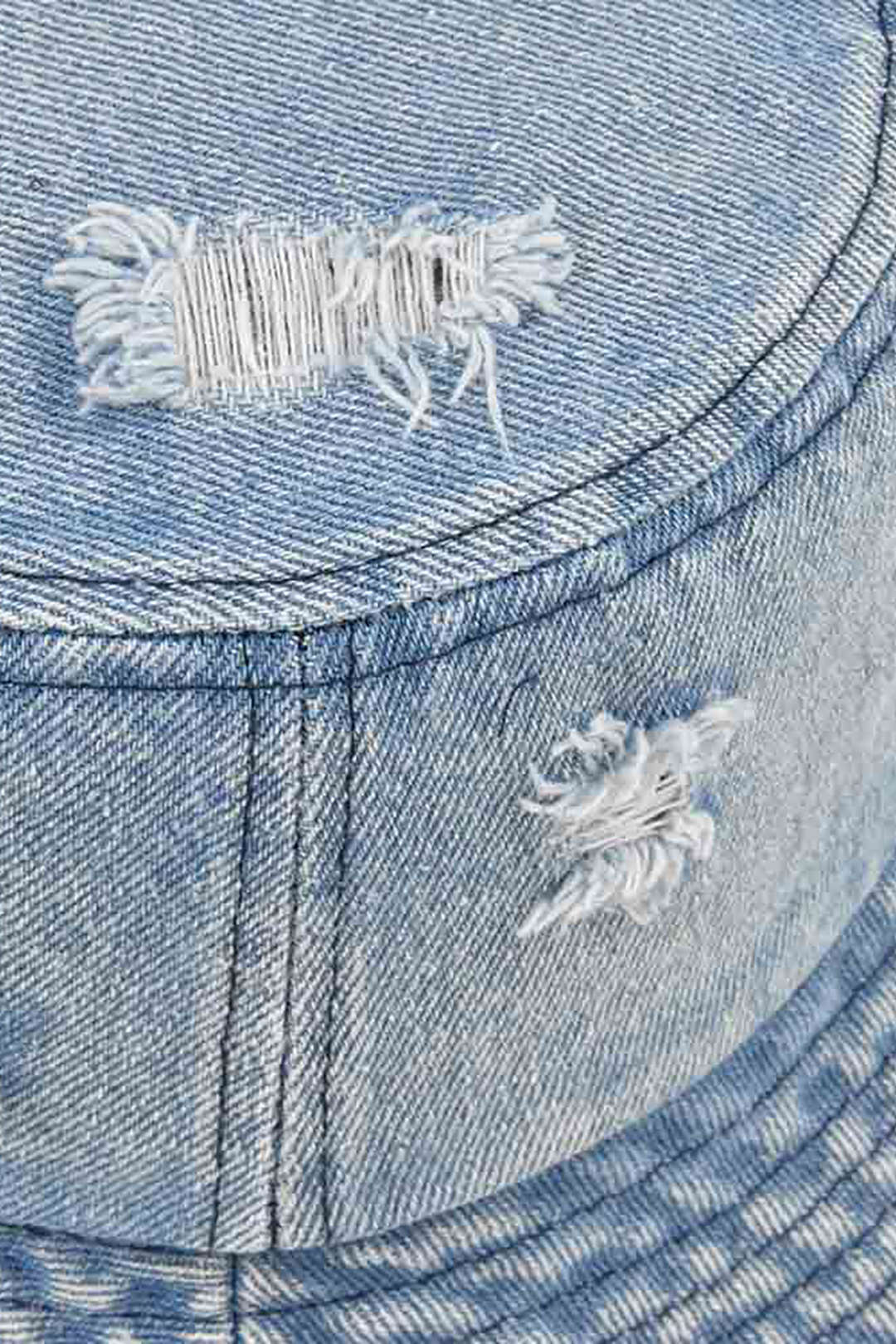 Trendy Ripped Frayed Denim Bucket Hat for Y2K Aesthetic and Grunge Style Outfits