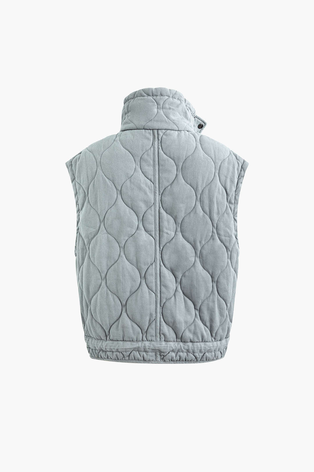 Trendy Stand Collar Drawstring Pocket Quilted Puffer Vest for Y2K Aesthetic Outfits Trendy Stand Collar Drawstring Pocket Quilted Puffer Vest for Y2K Aesthetic Outfits