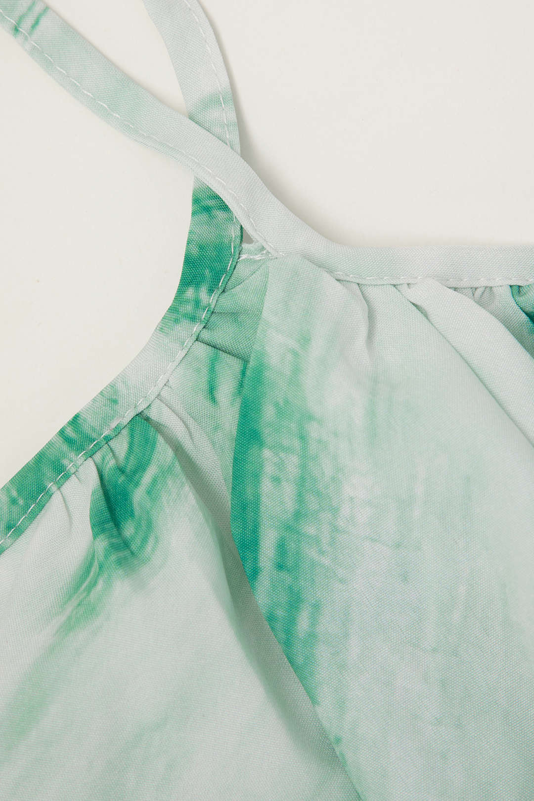 Trendy Tie Dye Halter Top with Pleated Wide Leg Pants Set for Y2K Aesthetic Outfits Trendy Tie Dye Halter Top with Pleated Wide Leg Pants Set for Y2K Aesthetic Outfits