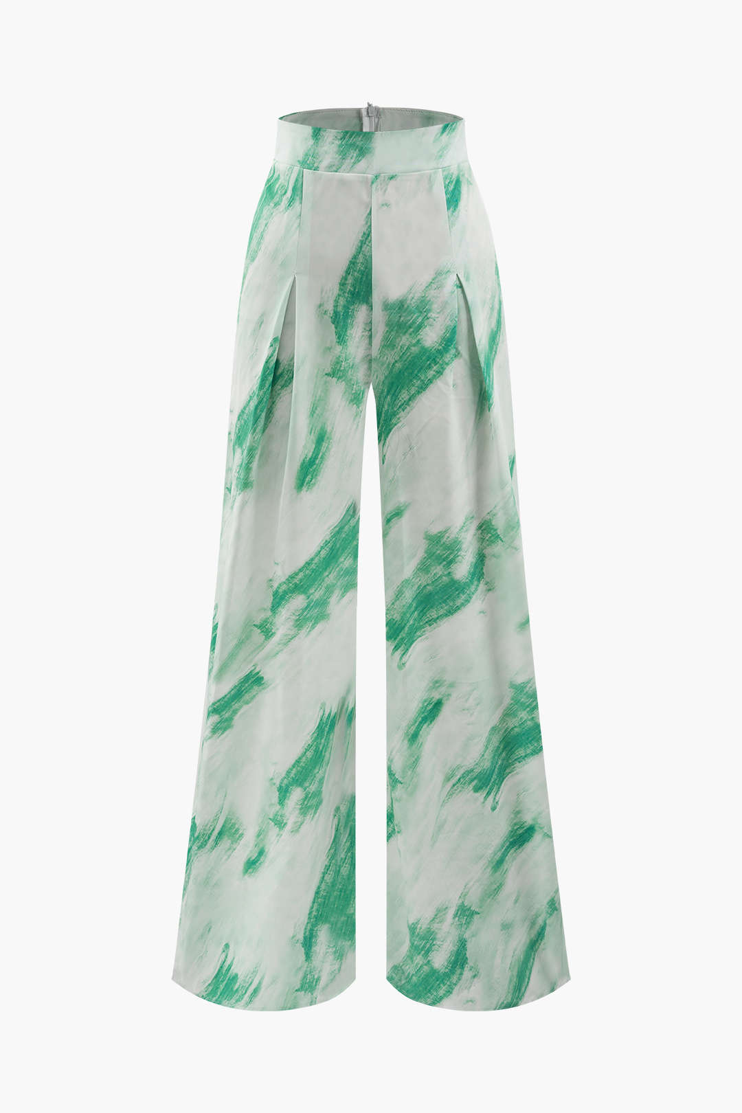 Trendy Tie Dye Halter Top with Pleated Wide Leg Pants Set for Y2K Aesthetic Outfits Trendy Tie Dye Halter Top with Pleated Wide Leg Pants Set for Y2K Aesthetic Outfits