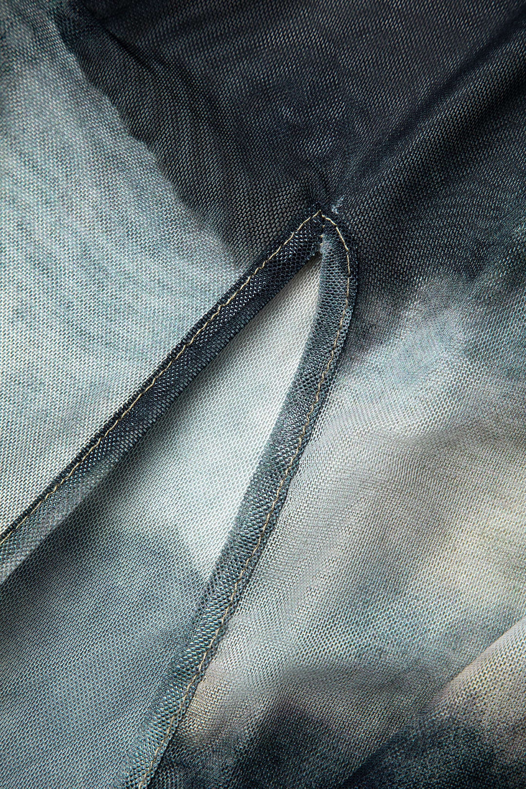 Trendy Tie Dye One Shoulder Mesh Slit Midi Dress for Y2K Aesthetic Fashion Lovers Trendy Tie Dye One Shoulder Mesh Slit Midi Dress for Y2K Aesthetic Fashion Lovers