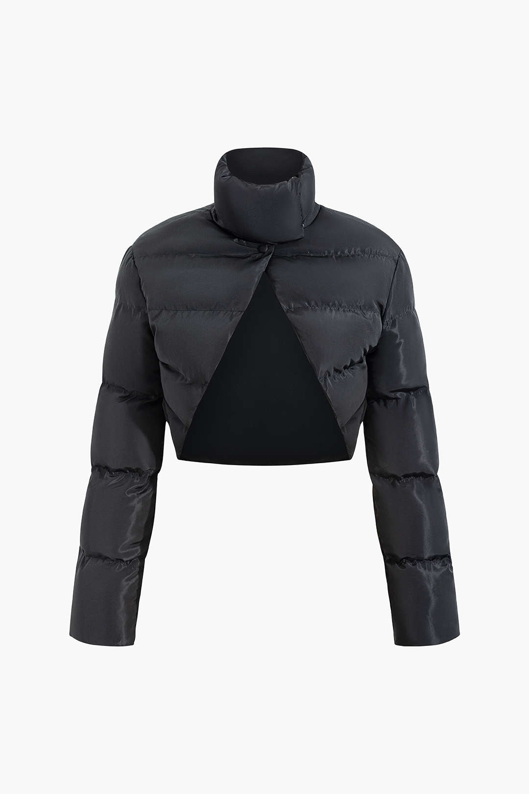 Trendy Y2K Cut Out Puffer Jacket for a Chic Grunge Aesthetic Look