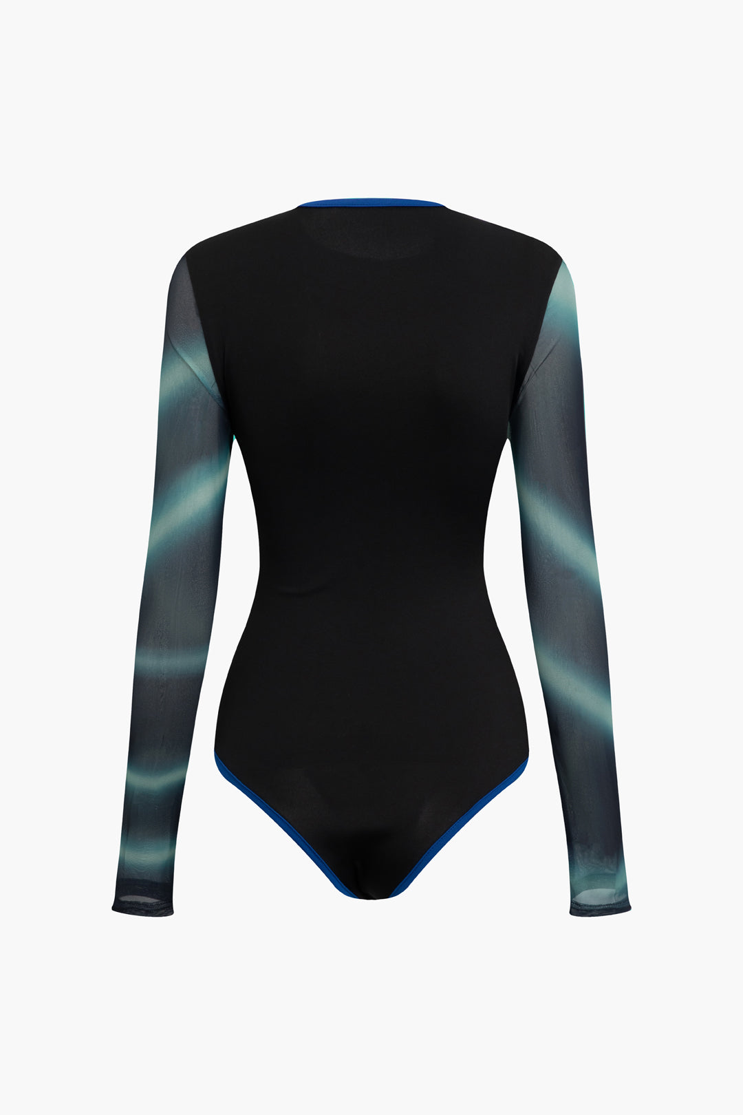 Trendy Y2K Fashion Body Print Long Sleeve Bodysuit for Aesthetic Outfits