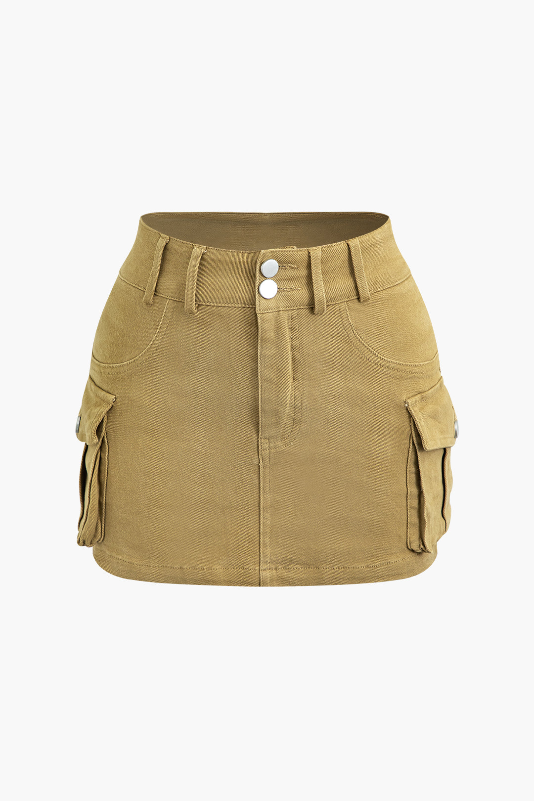 Trendy Y2K Flap Pocket Cargo Mini Skirt for Coquette and Grunge Aesthetic Outfits