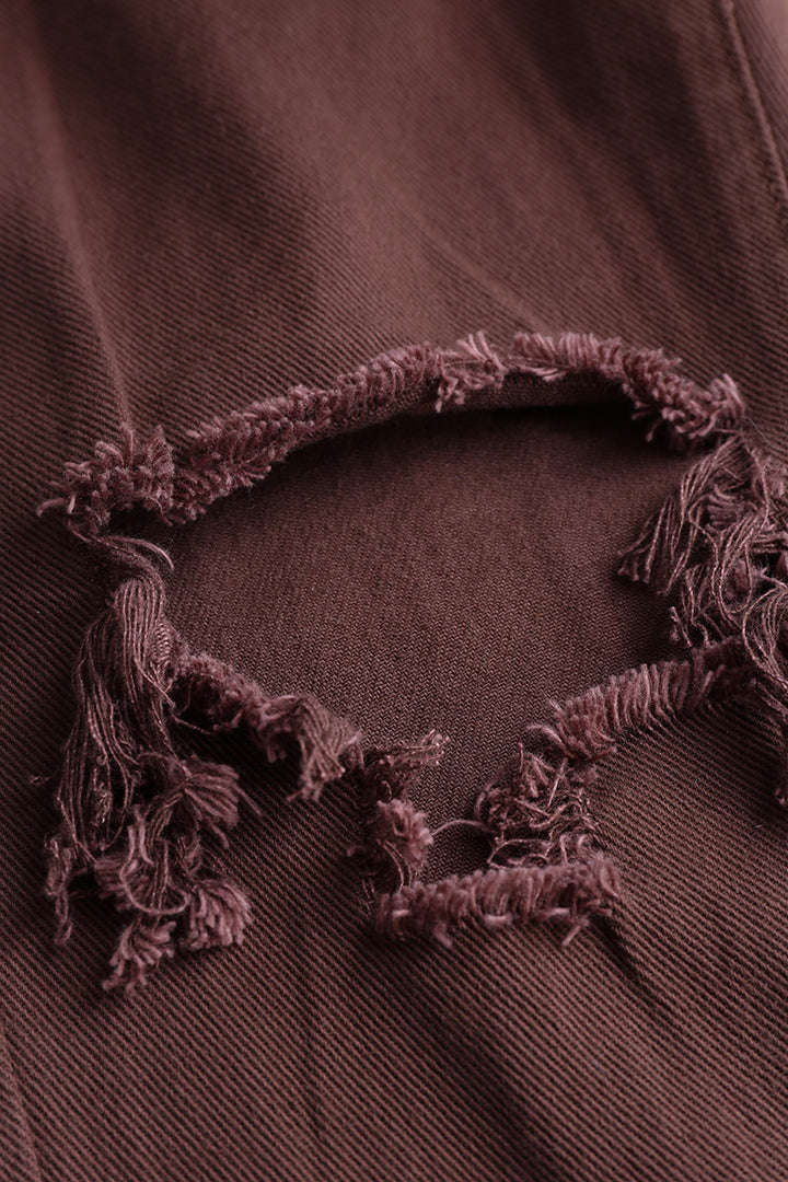 Trendy Y2K Ripped Flare Leg Jeans for a Chic Grunge Aesthetic Look Trendy Y2K Ripped Flare Leg Jeans for a Chic Grunge Aesthetic Look