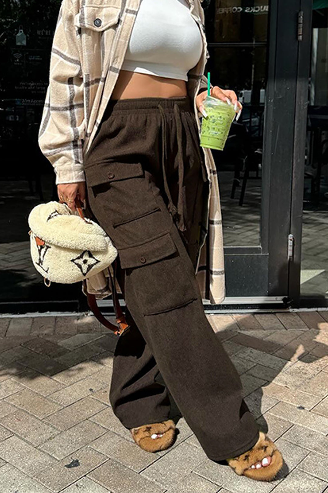Trendy Y2K Straight Leg Cargo Pants with Drawstring Flap Pockets for Aesthetic Outfits Trendy Y2K Straight Leg Cargo Pants with Drawstring Flap Pockets for Aesthetic Outfits