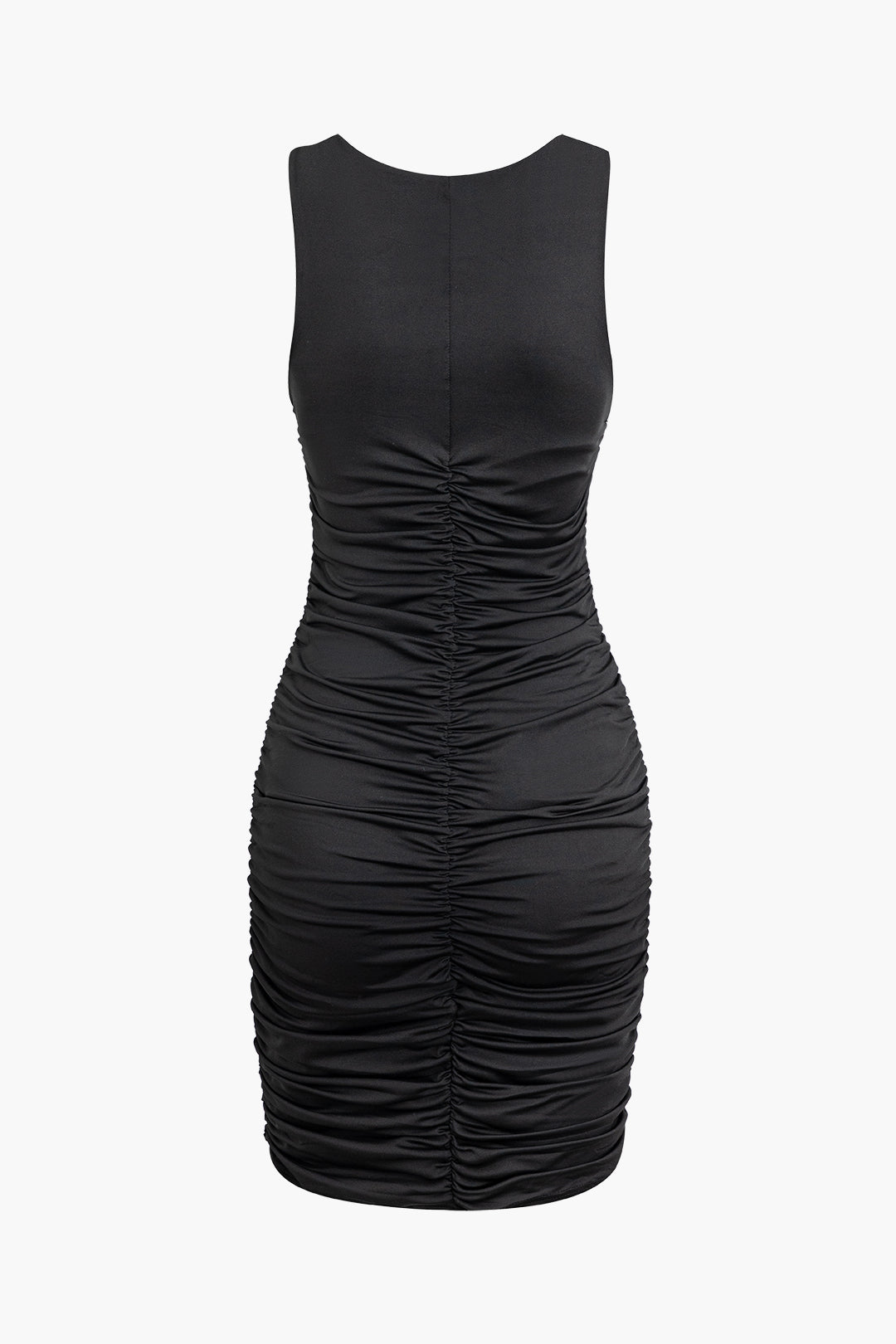 Twist Strap Ruched Sleeveless Midi Dress in Y2K Aesthetic for Effortless Chic Style Twist Strap Ruched Sleeveless Midi Dress in Y2K Aesthetic for Effortless Chic Style