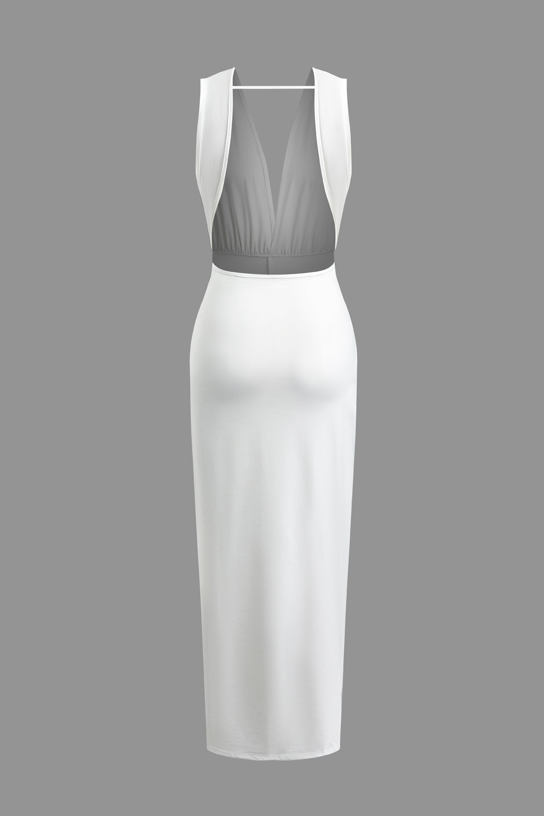 Twist V-Neck Backless Midi Dress - Y2K Aesthetic Fashion for Chic Outfits Twist V-Neck Backless Midi Dress - Y2K Aesthetic Fashion for Chic Outfits